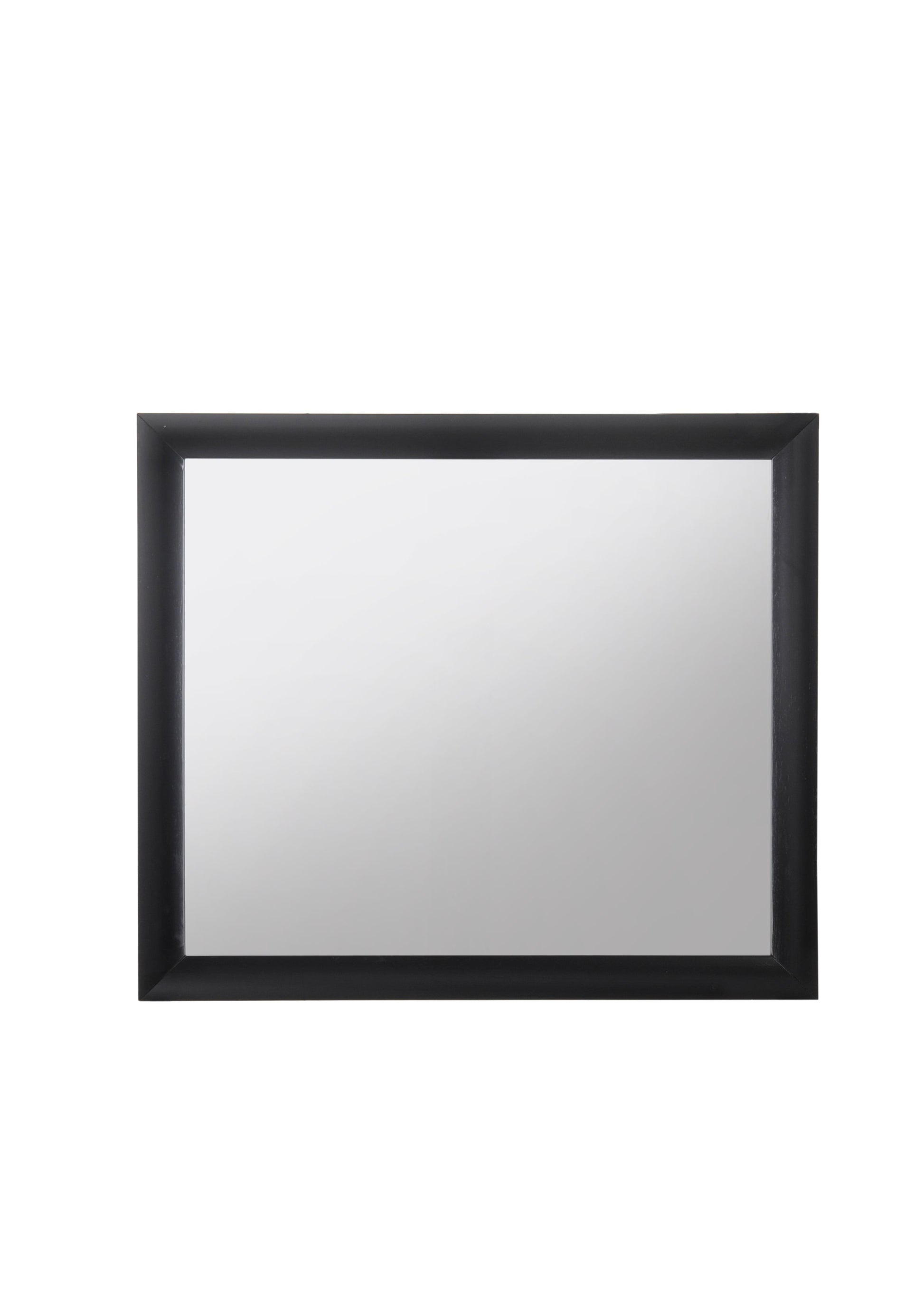 Black framed rectangular wall mirror for entryway