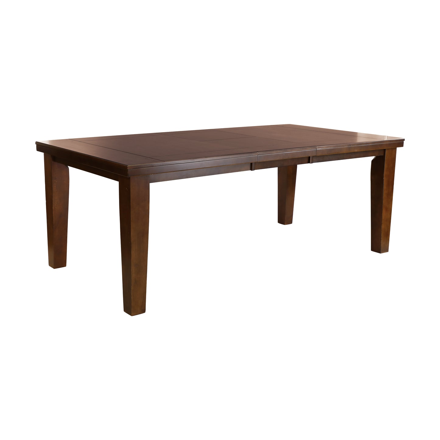 Dark wood extendable dining table with clean lines