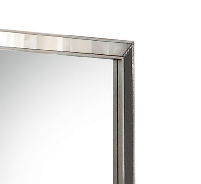 Modern decorative mirror with silver beveled frame