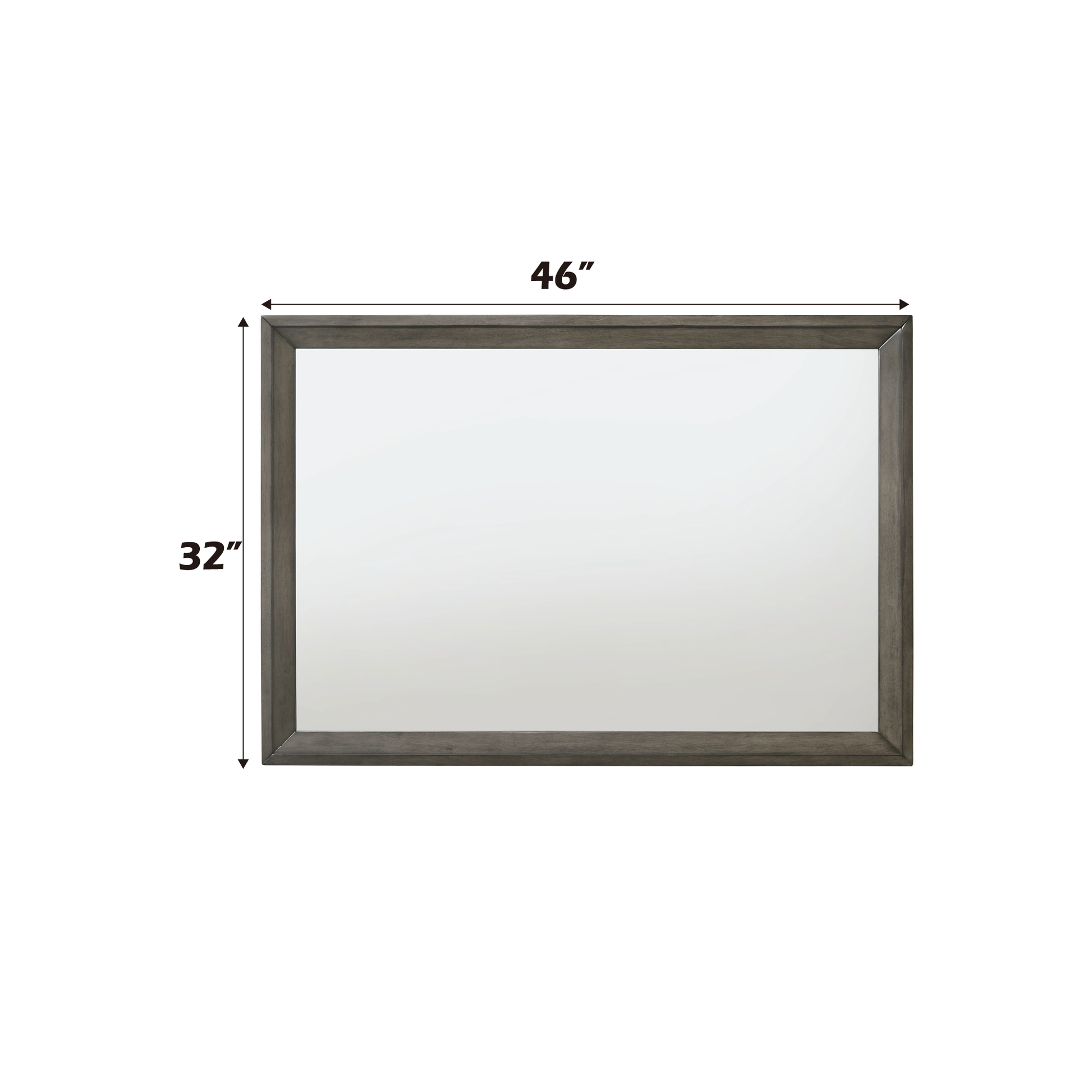 Rectangular wooden framed mirror