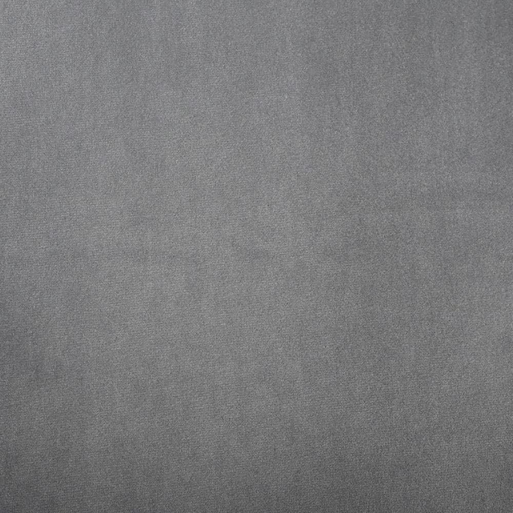 Closeup of textured charcoal grey velvet fabric for upholstery