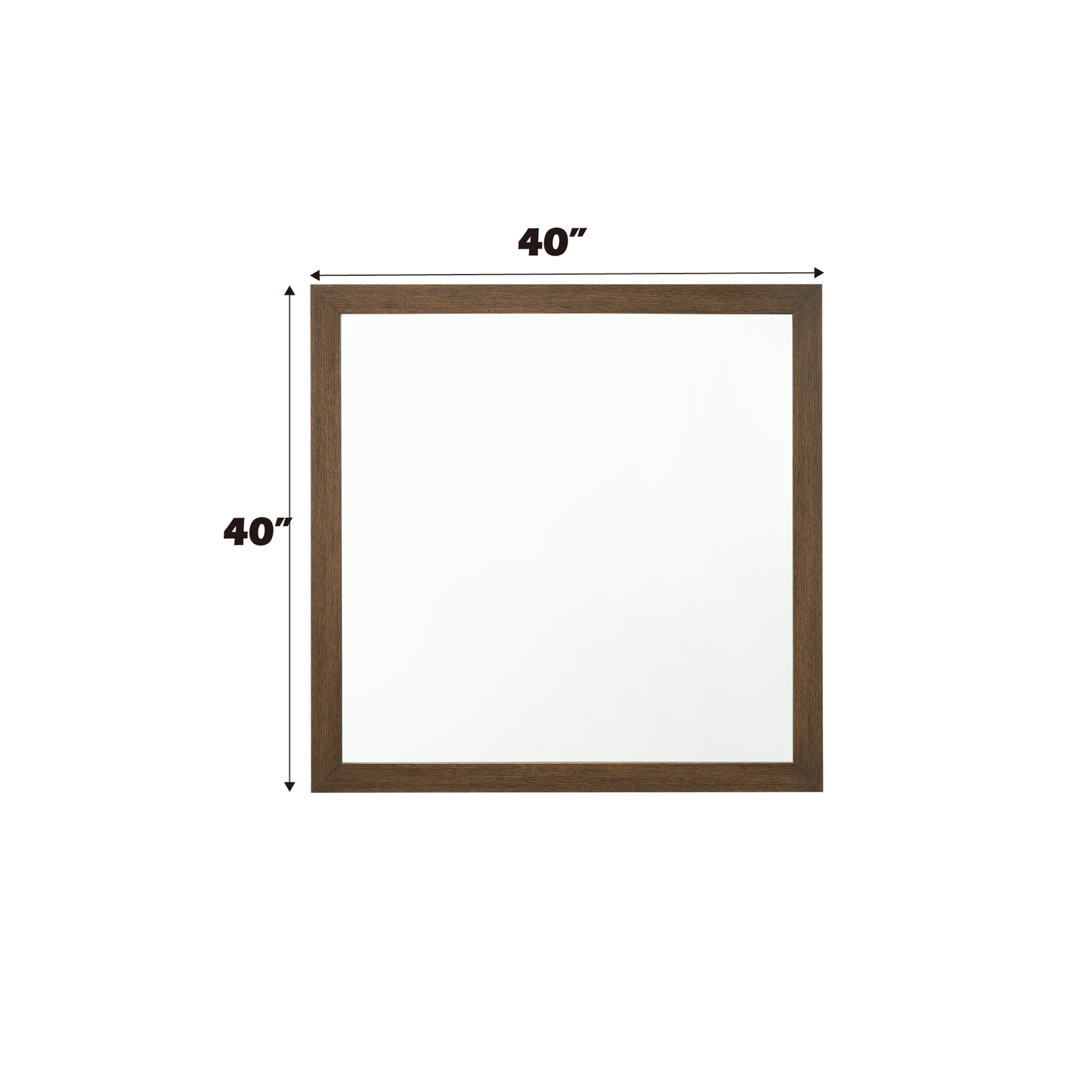 inch square wooden framed mirror for home decor