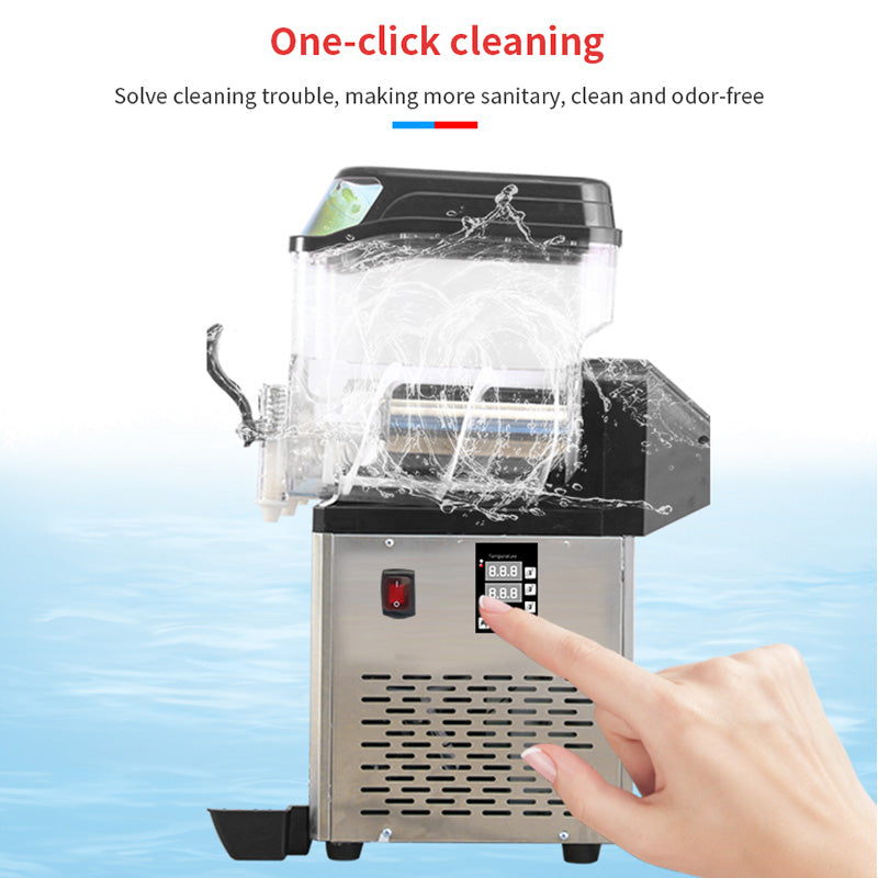 Commercial slush machine with oneclick cleaning function stainless steel base