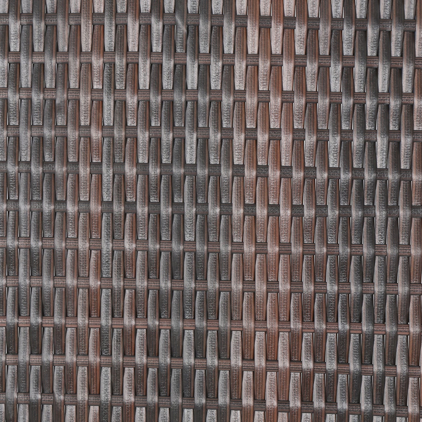 Closeup of brown and grey woven rattan texture ideal for outdoor furniture