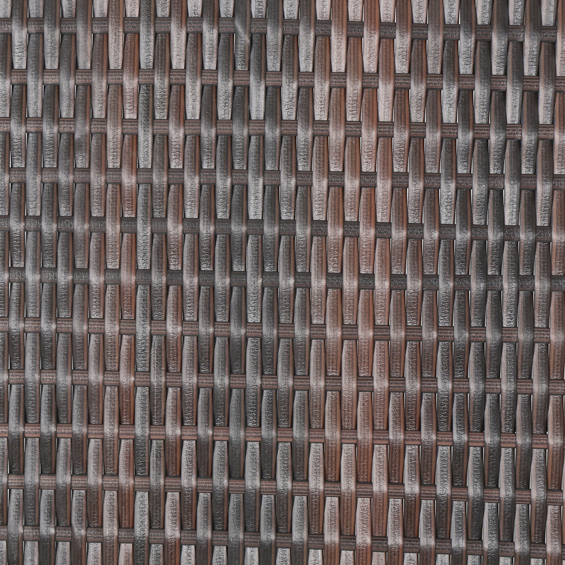 Closeup of brown and grey woven rattan texture ideal for outdoor furniture