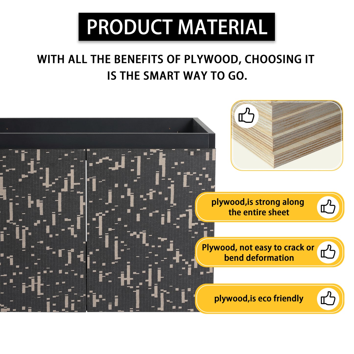 Closeup of stacked lightcolored plywood with visible grain layers highlighting material quality