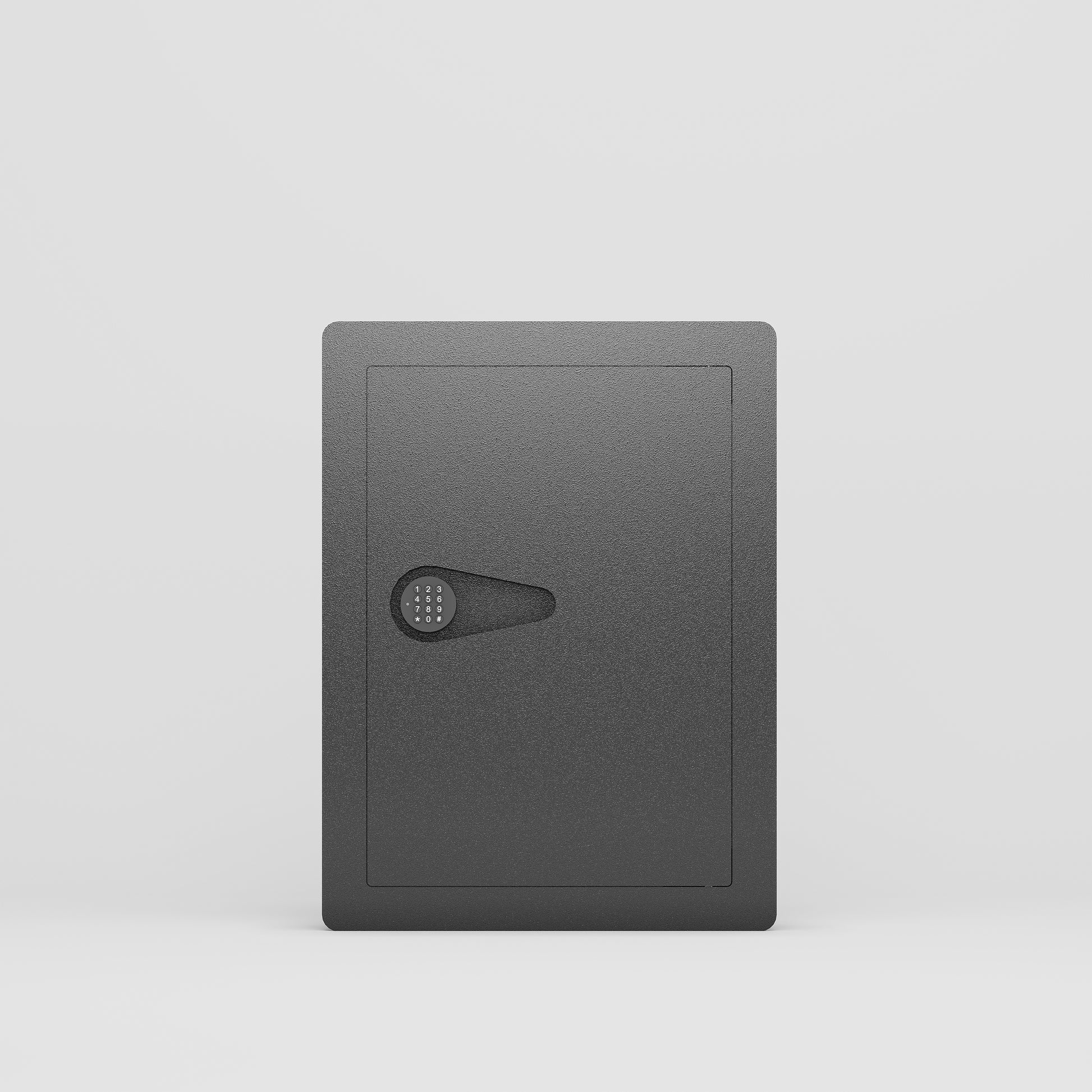 Black steel digital safe with keypad for home security