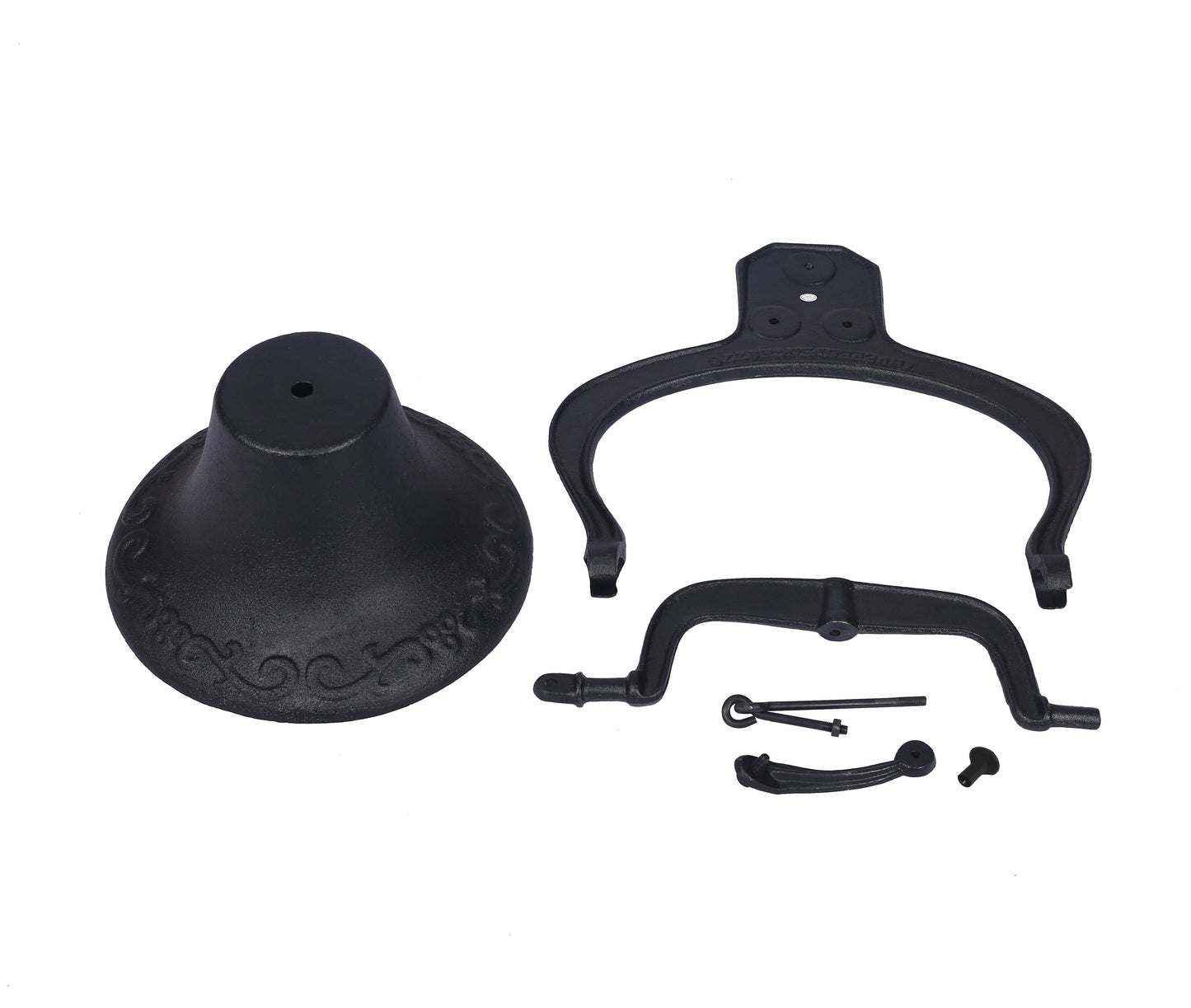 Black cast iron pot belly stove parts flared base with ornate detail
