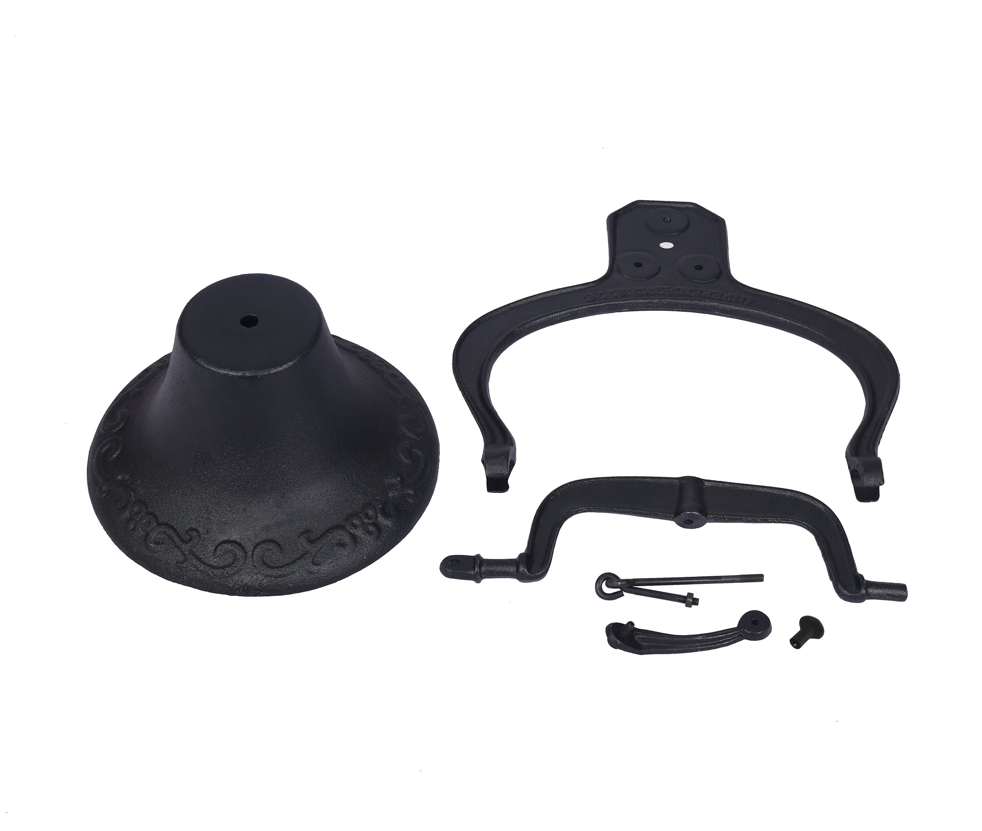 Black cast iron pot belly stove parts flared base with ornate detail