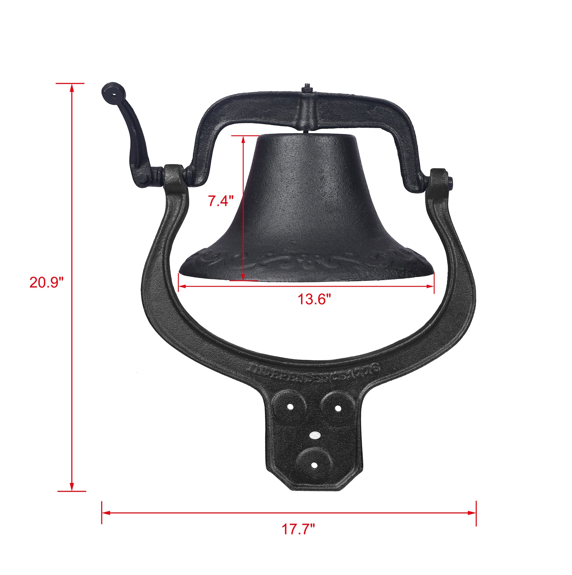 Classic cast iron door bell with ornate detailing and a pull cord for easy ringing