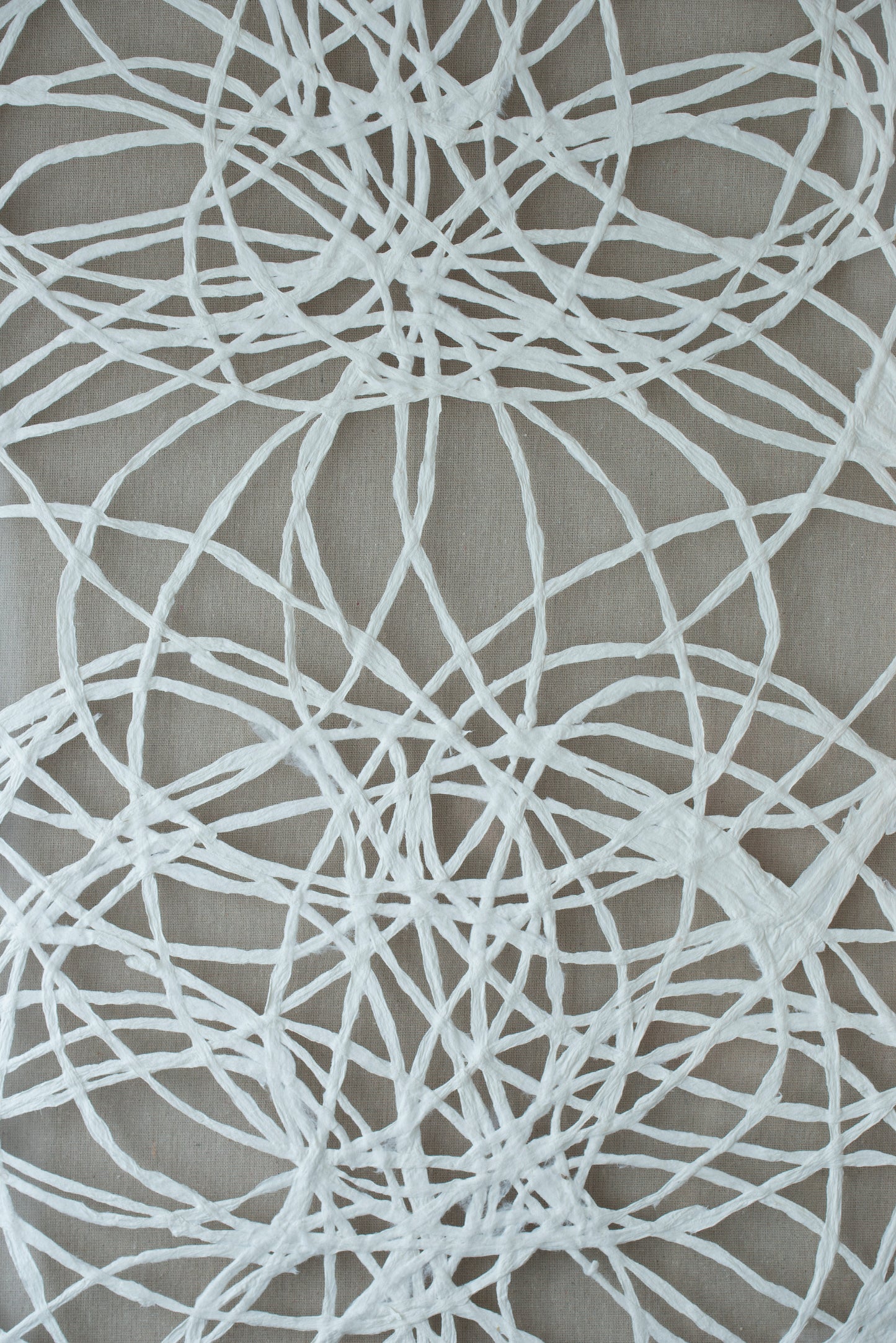 White textured paper overlay with abstract interwoven strands cm x cm