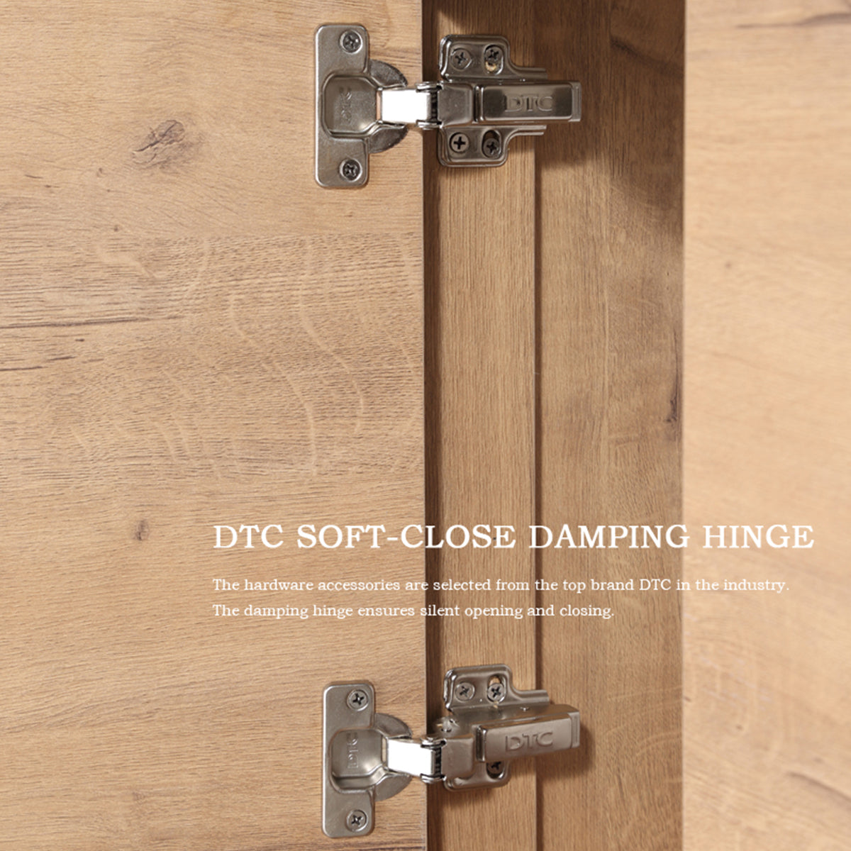 DTC softclose damping hinge for cabinet doors brushed nickel finish