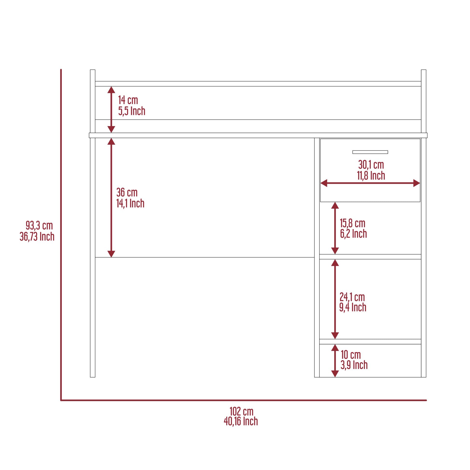 Product dimensions Overall height  cm width  cm depth  cm
