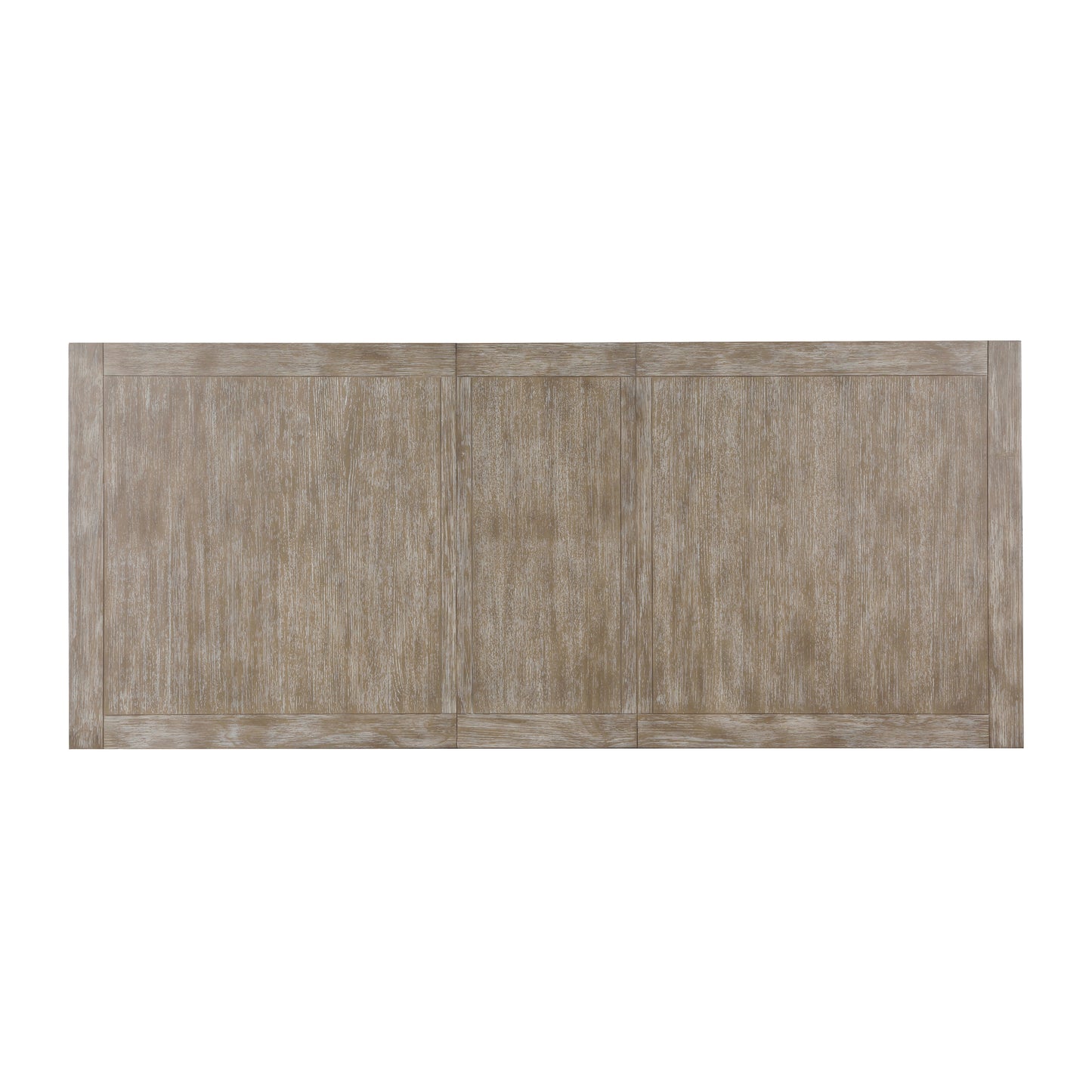 Weathered oak dining table top with plank design