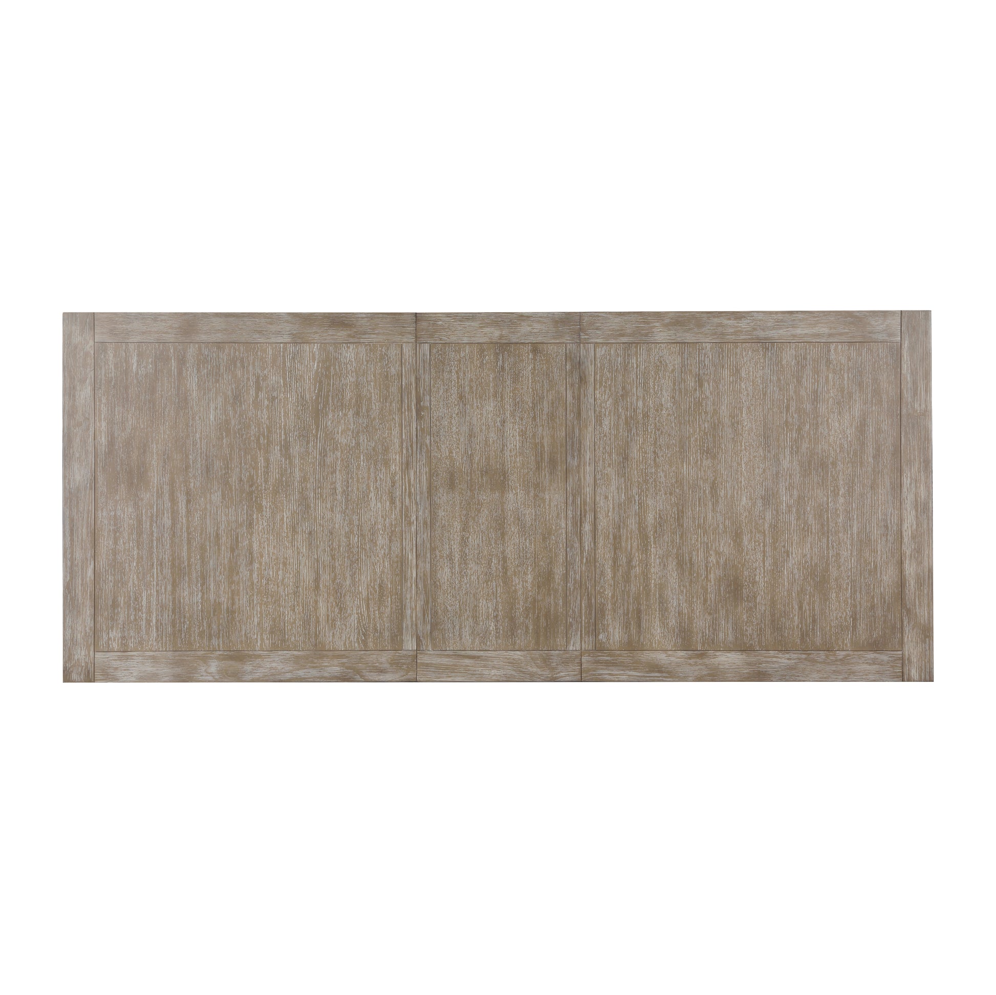Weathered oak dining table top with plank design