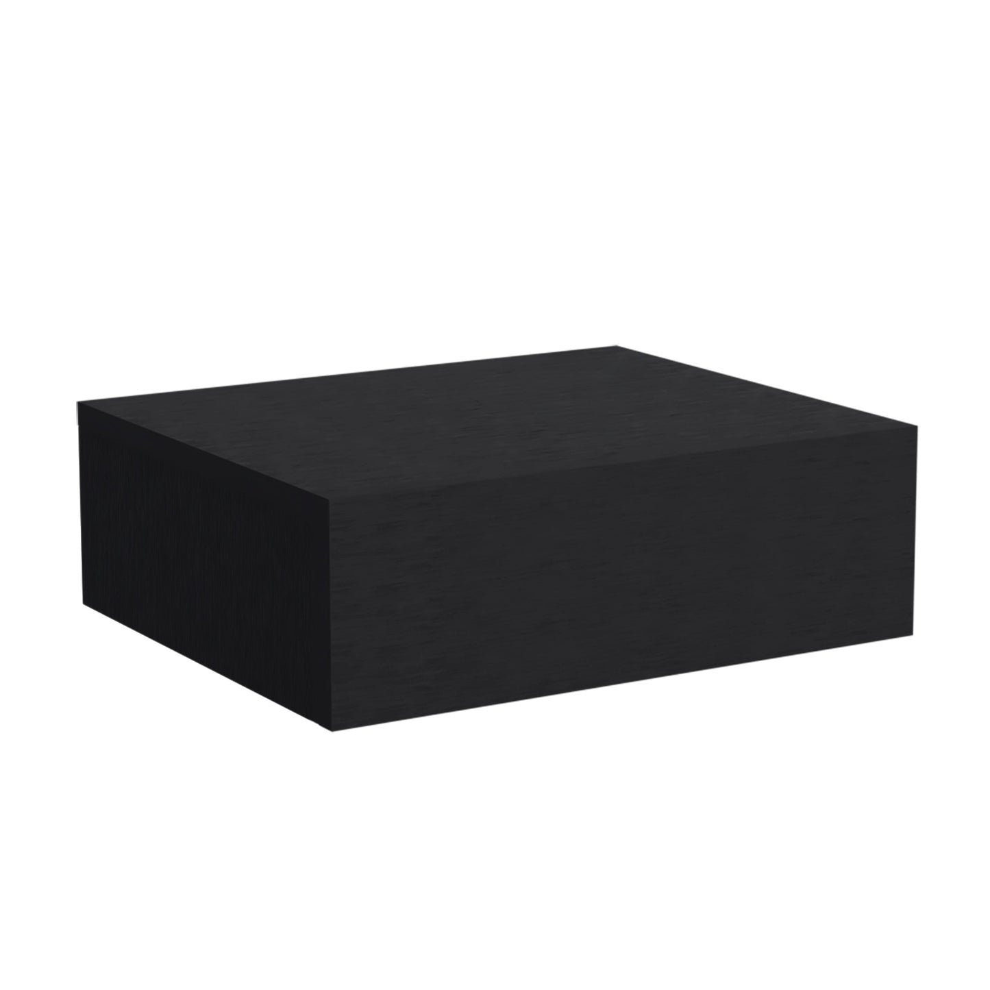 Black textured square coffee table with modern design