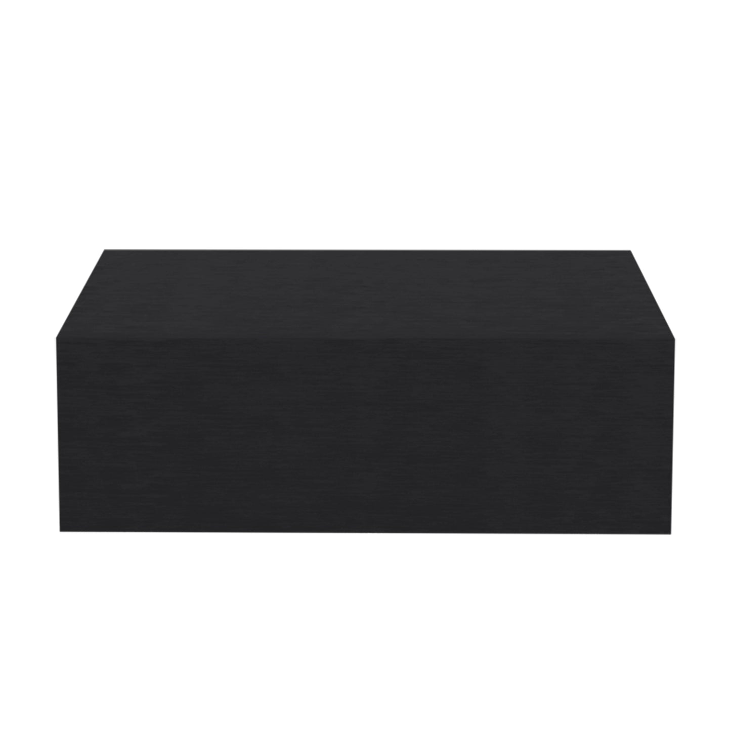Sleek black rectangular storage box with brushed finish