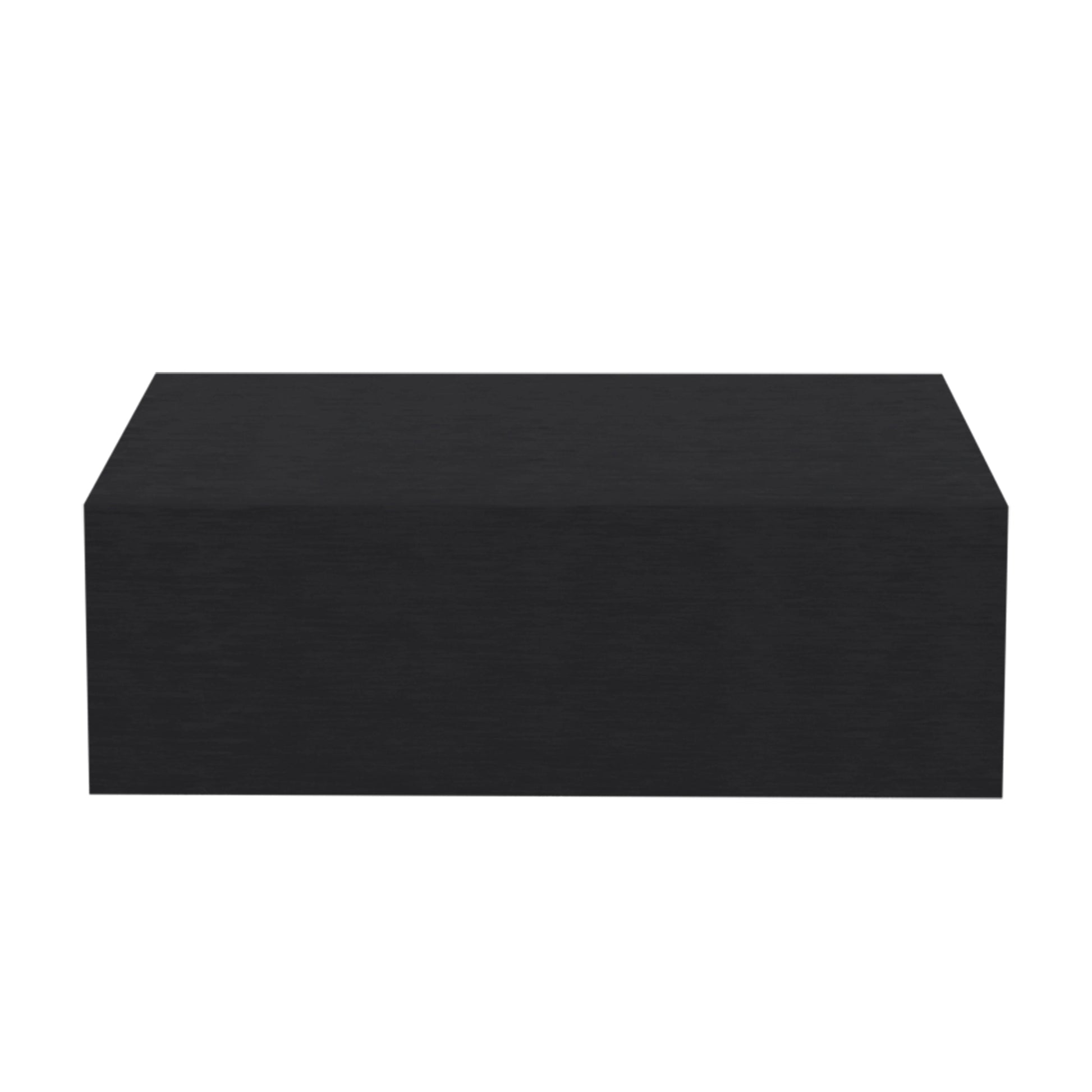 Sleek black rectangular storage box with brushed finish