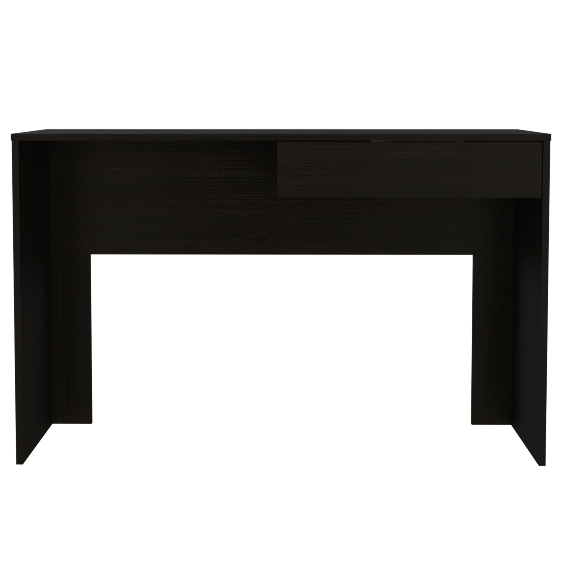 Dark brown modern console table with one drawer for entryway decor