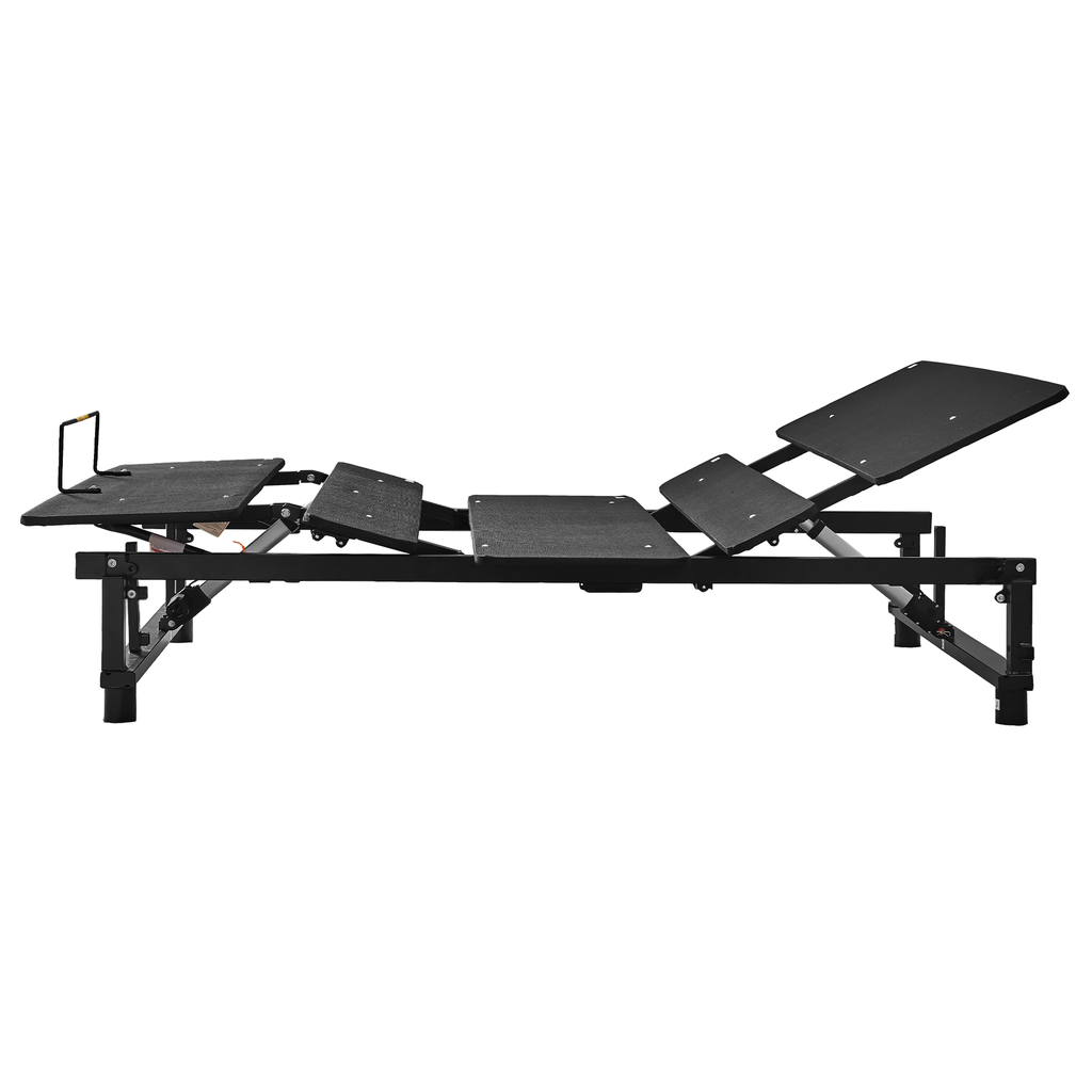 Adjustable Bed Base Frame with Wireless Remote Control in Black