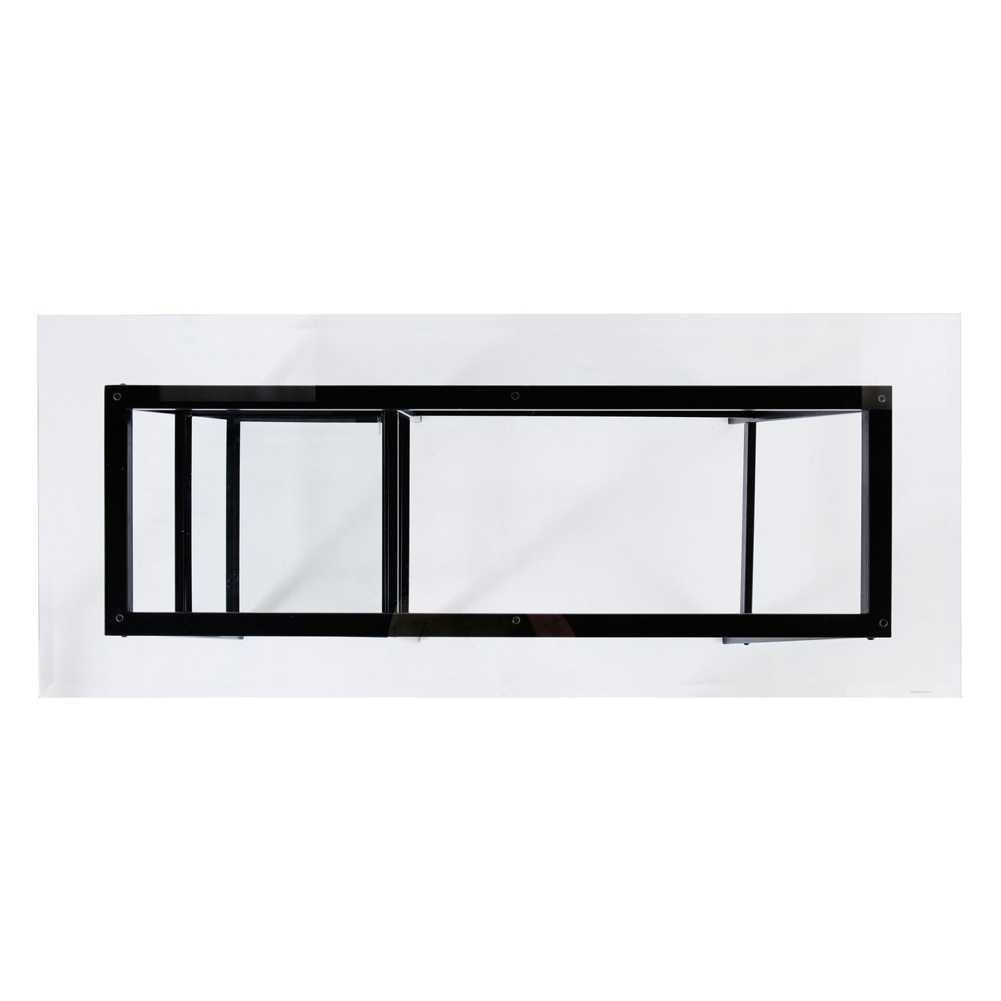 Modern black metal and glass shelving unit minimalist design for home display