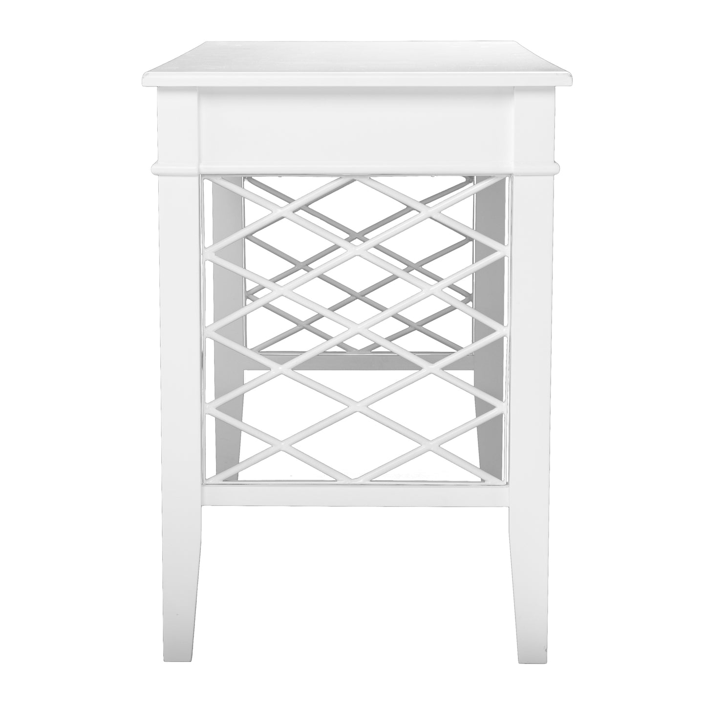 White lattice wine rack cabinet modern minimalist design