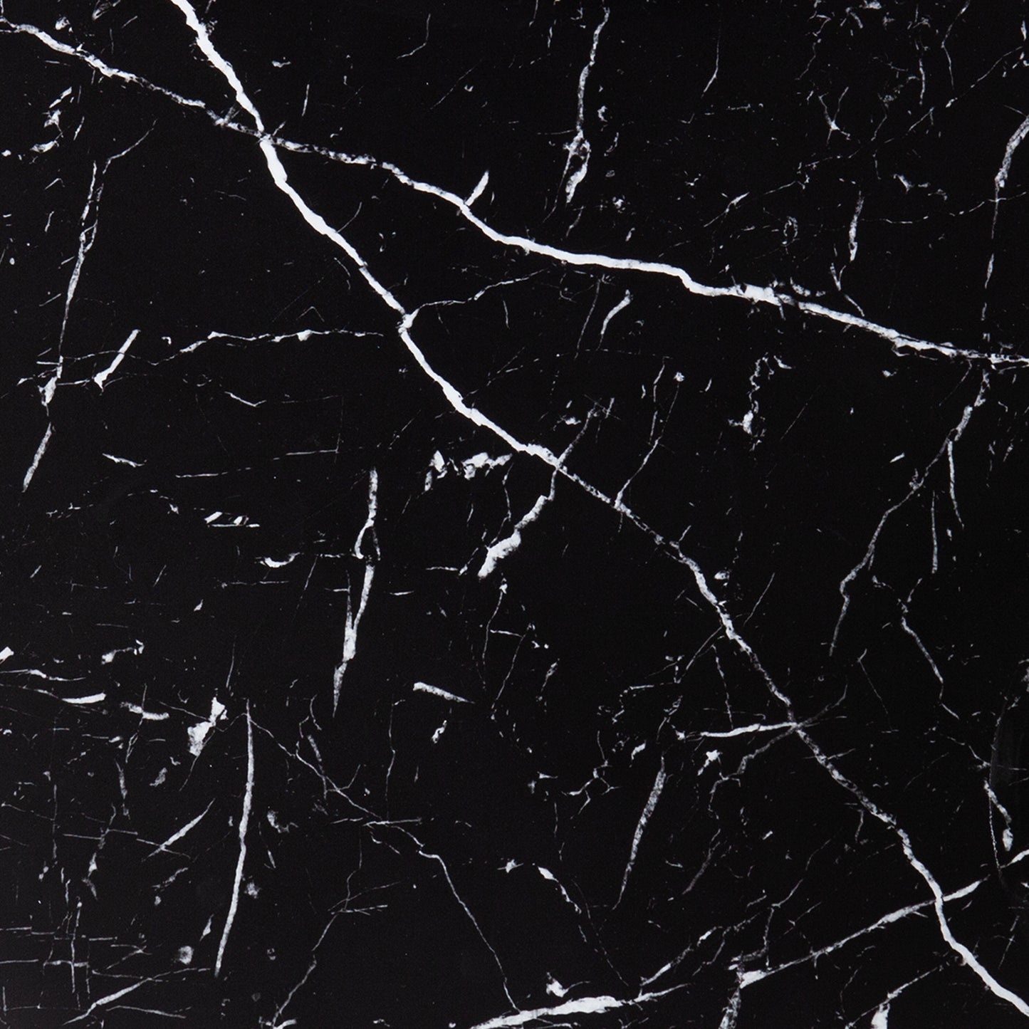 Black marble textured wallpaper with dramatic white veining for sophisticated interiors