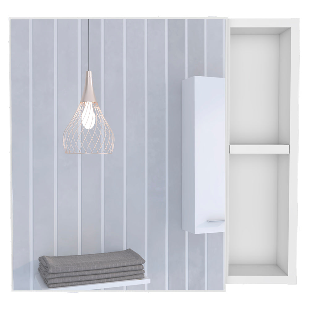 Modern rose gold pendant light with wire cage design above grey towels