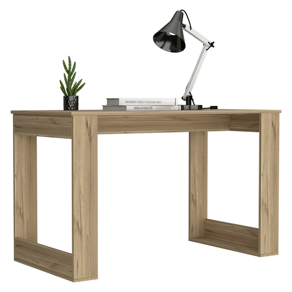 Modern light oak console table with minimalist design perfect for entryways or hallways