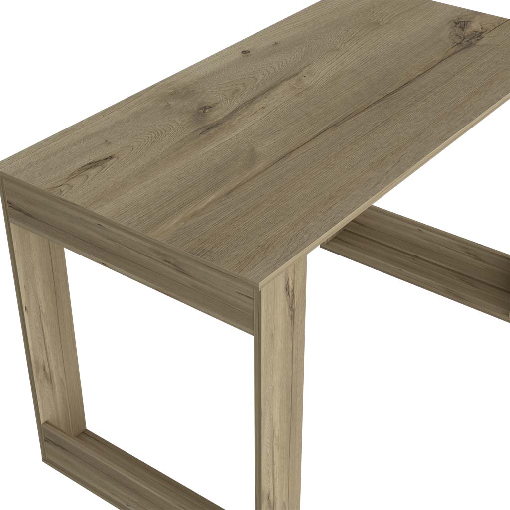Rustic oak veneer coffee table with a modern minimalist design