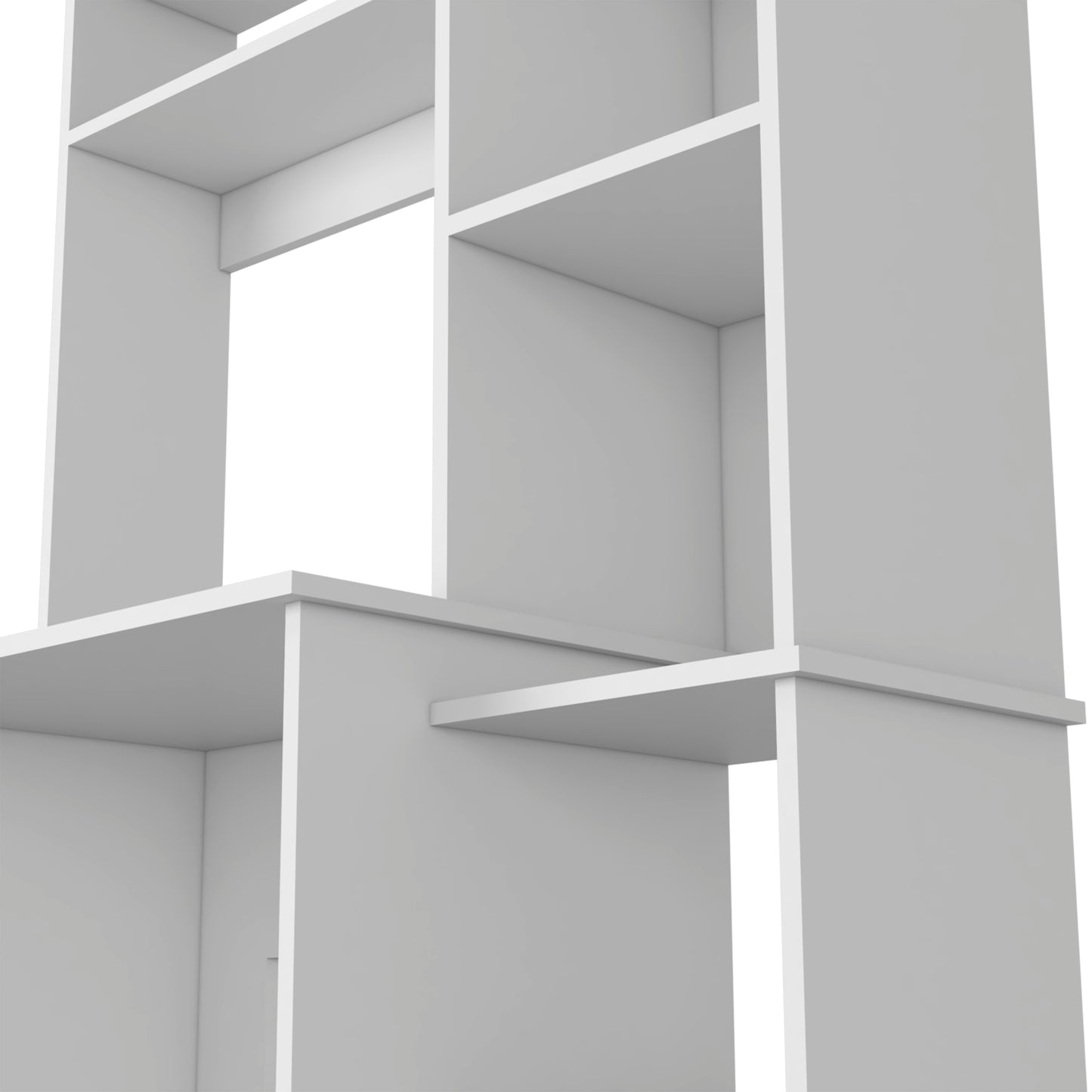 Minimalist white modular shelving unit modern storage solution for any room