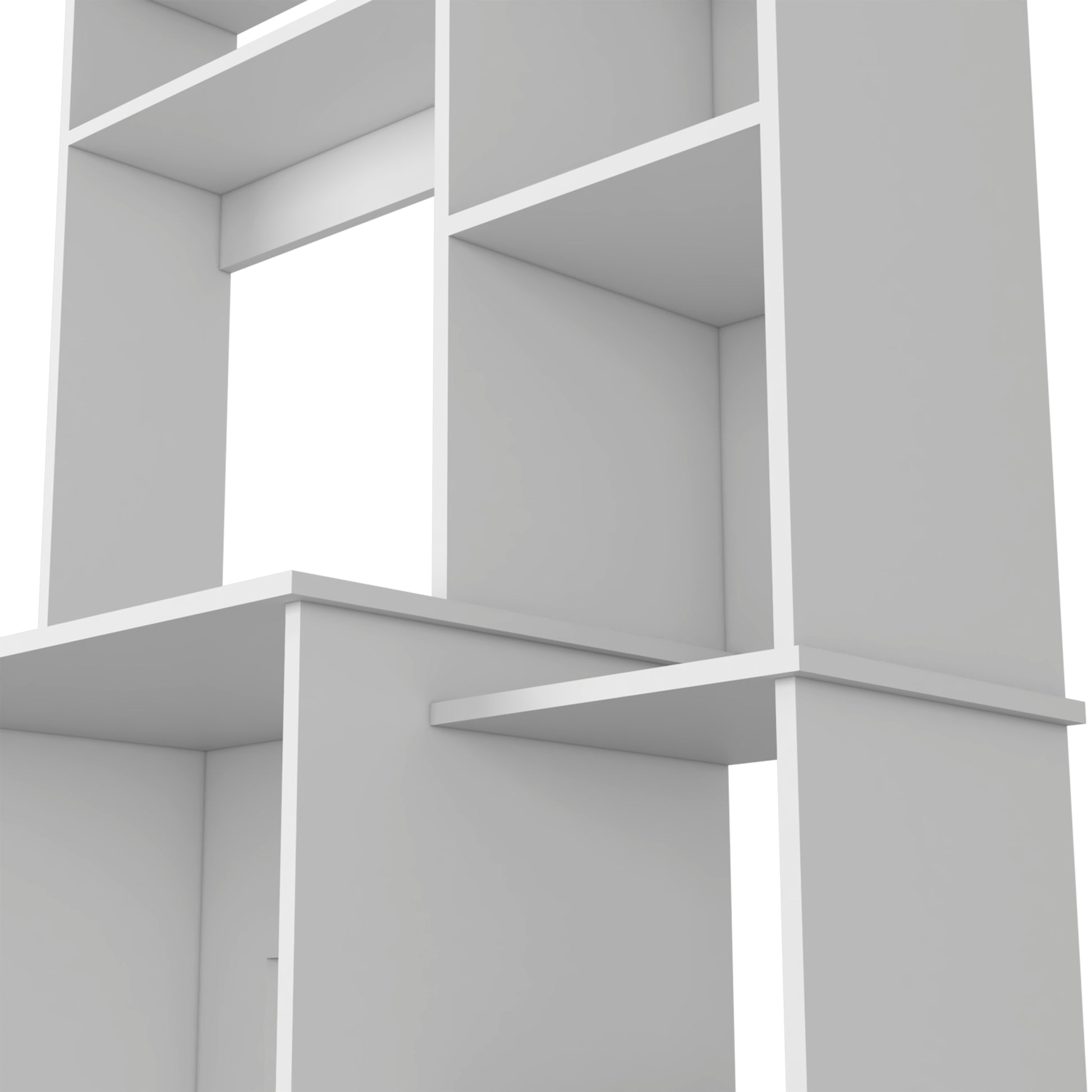 Minimalist white modular shelving unit modern storage solution for any room