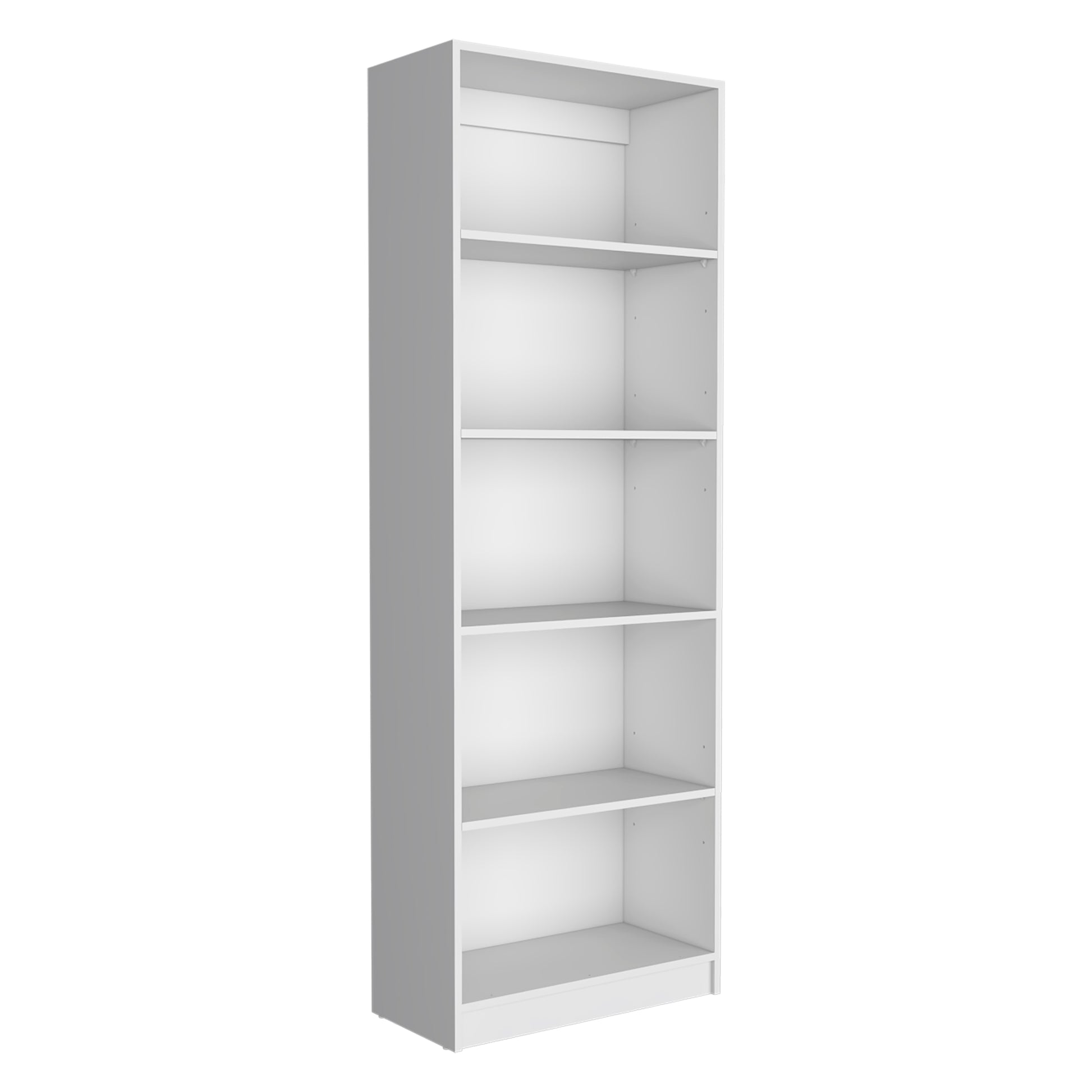 White shelf bookcase with a modern design ideal for home offices