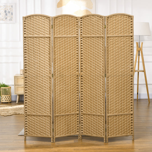 Brown woven panel room divider with arched top ideal for creating privacy