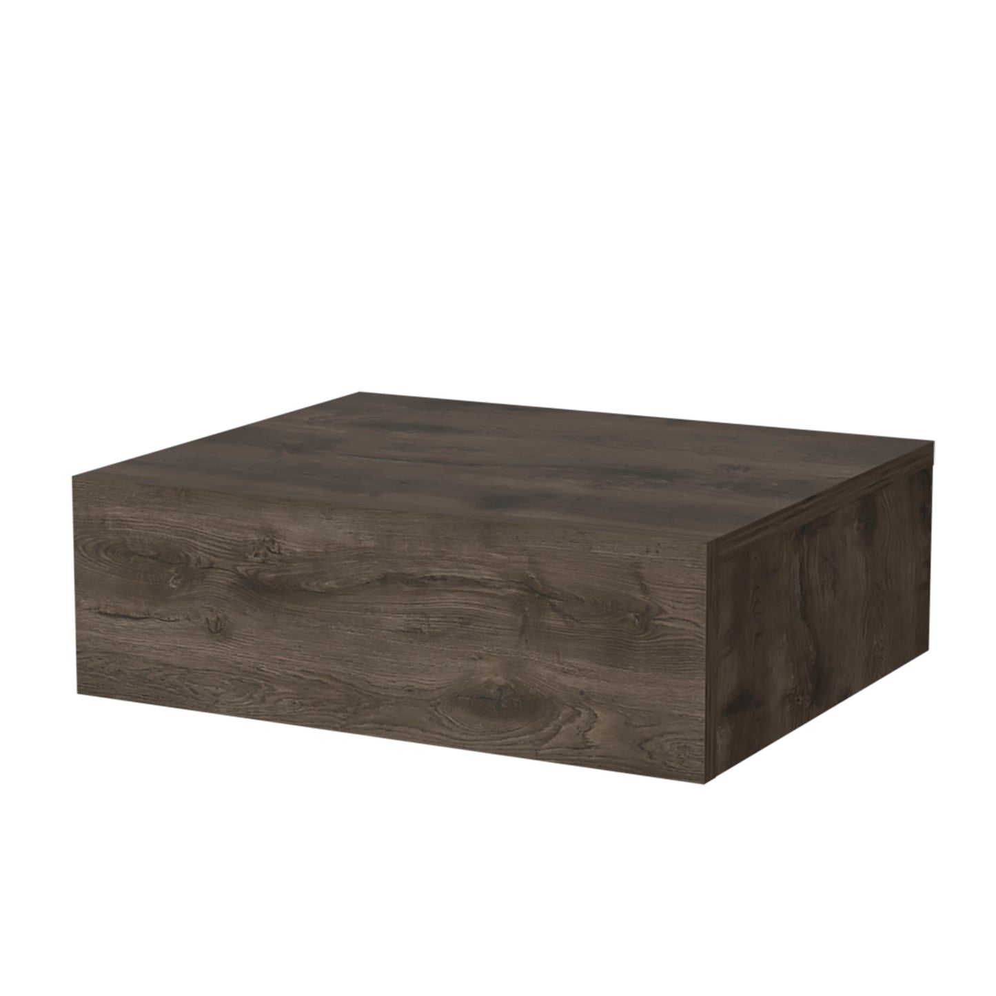 Modern oak wood coffee table with a dark rich finish for contemporary living rooms