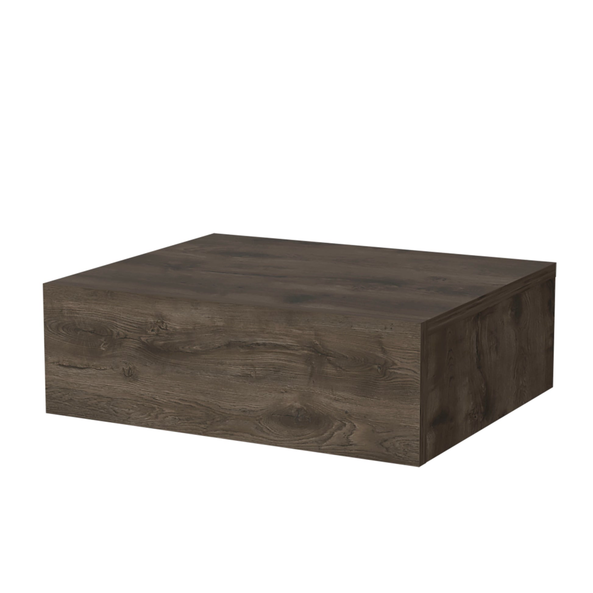 Modern oak wood coffee table with a dark rich finish for contemporary living rooms