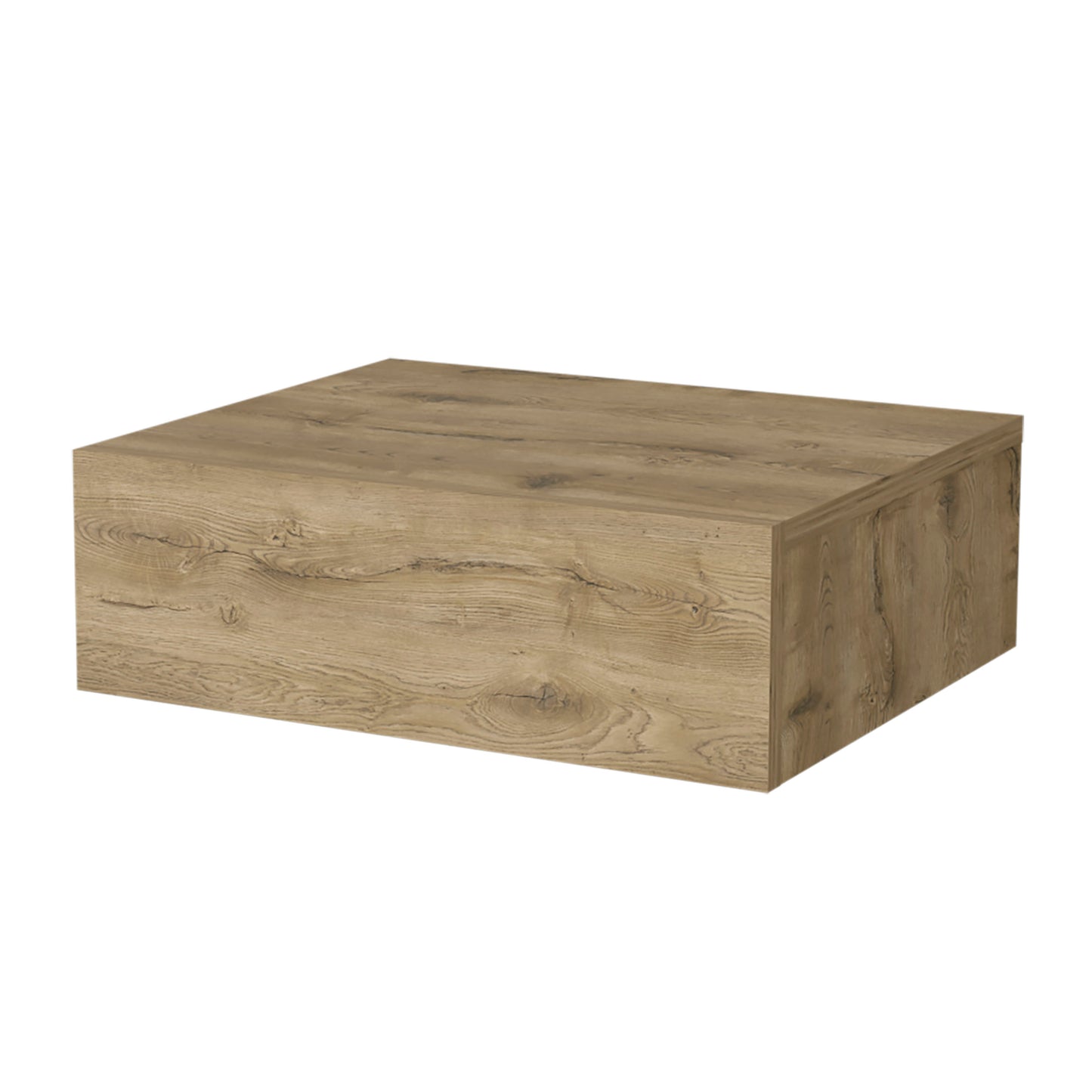 Modern oak effect wallmounted cabinet with a minimalist design perfect for living rooms