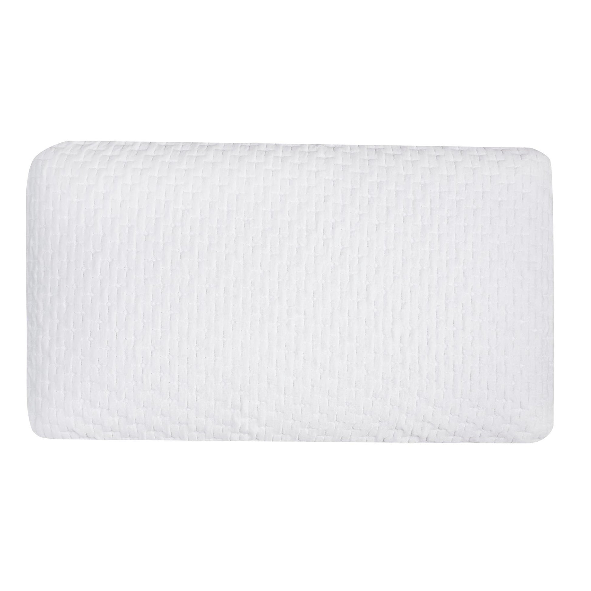 White quilted memory foam pillow for ultimate neck support