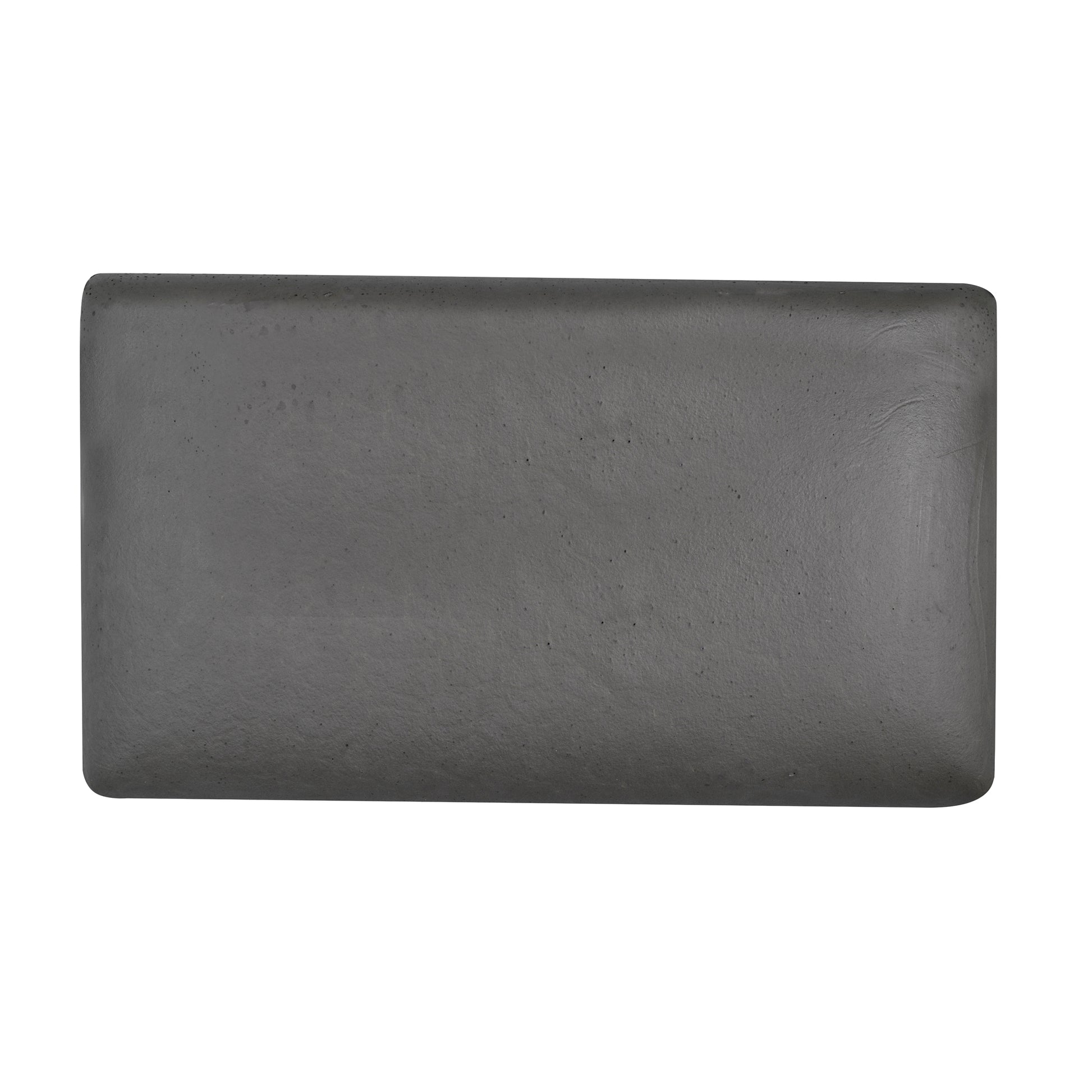 Dark grey rectangular concrete paver with a textured surface