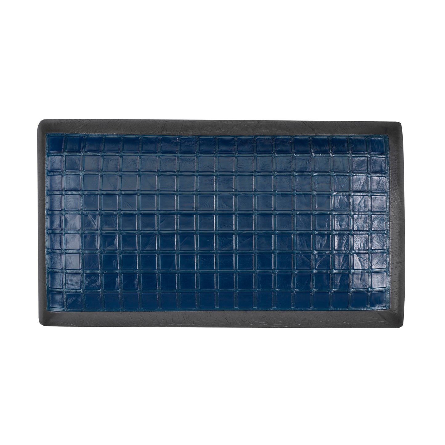Blue gel seat cushion with textured surface for comfort and support