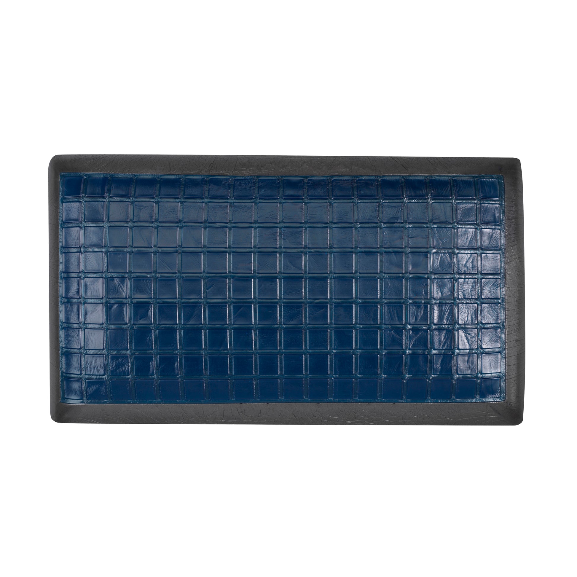 Blue gel seat cushion with textured surface for comfort and support