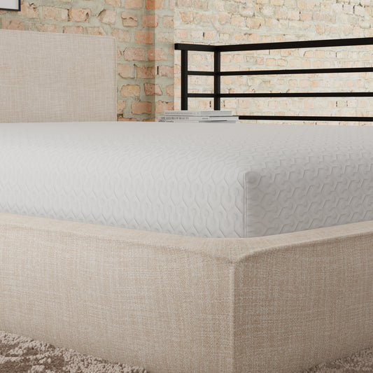 White textured memory foam mattress with hexagonal pattern king size