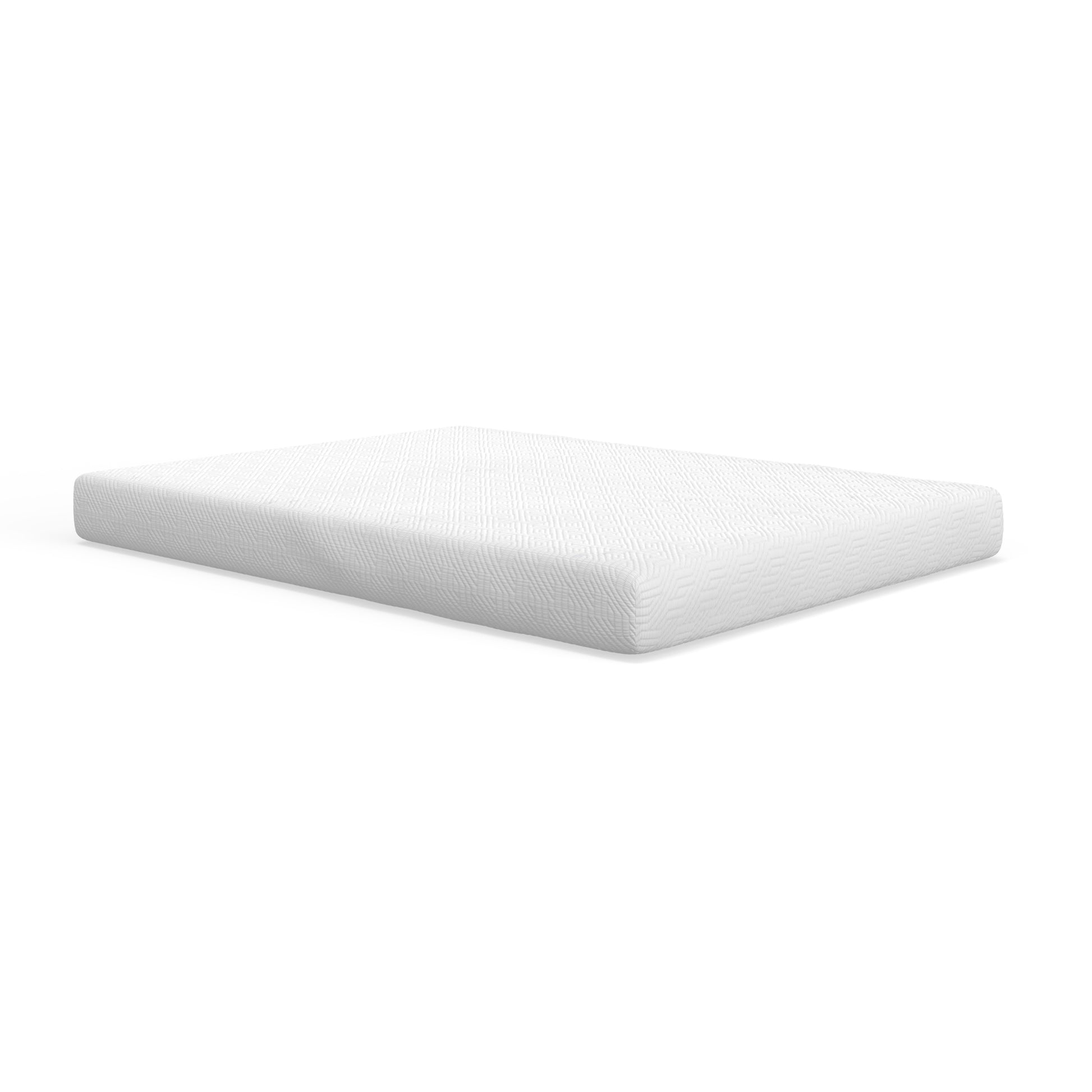 Textured white queen mattress  inch memory foam for comfortable sleep