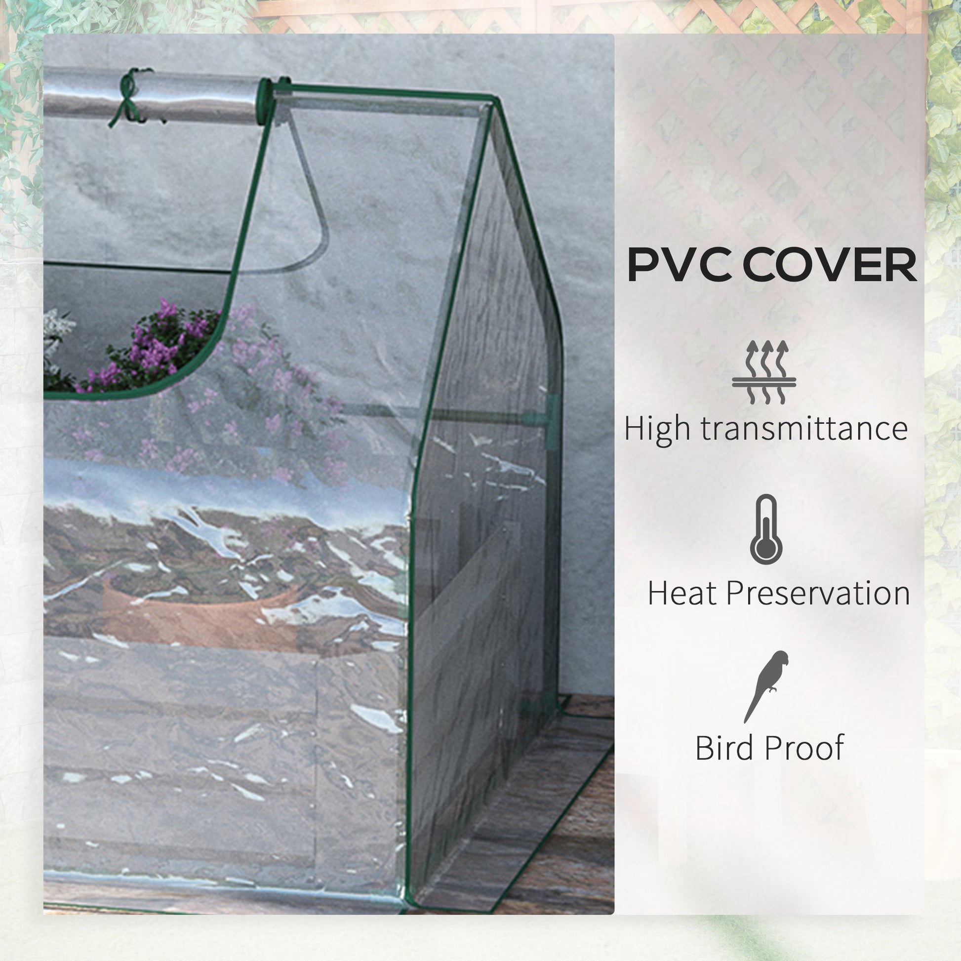 Clear PVC cover greenhouse for small plants offering heat preservation