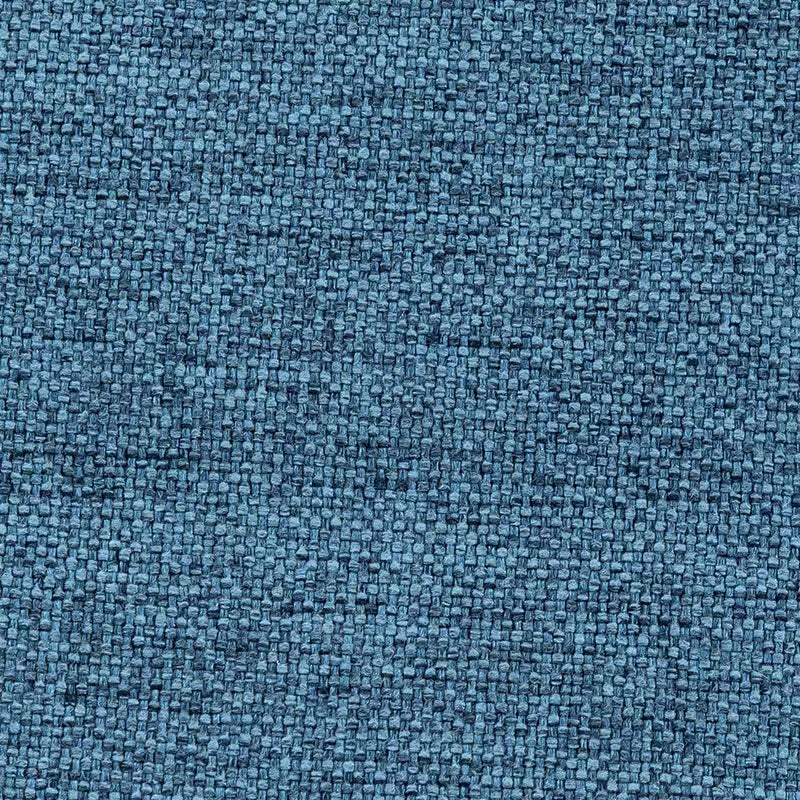 Closeup of textured teal upholstery fabric with a woven pattern ideal for furniture