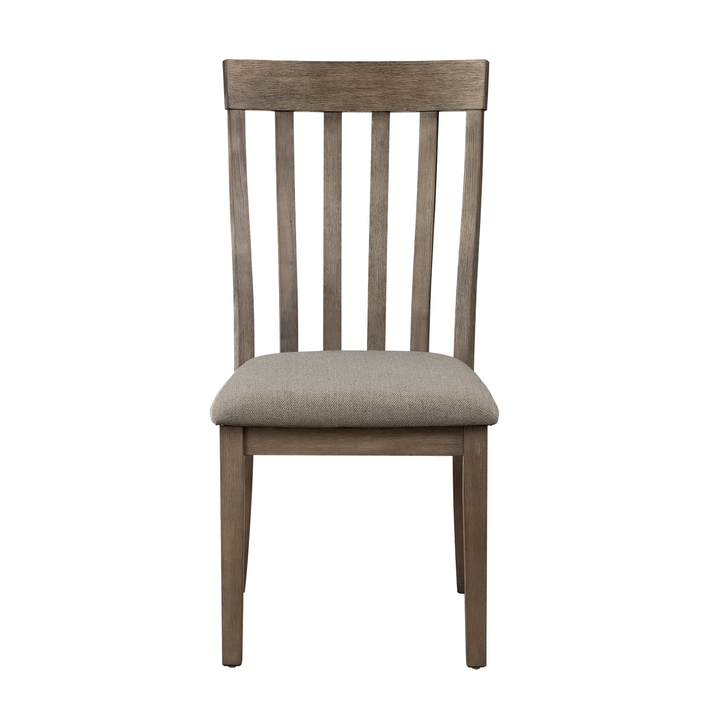 Rustic oak dining chair with upholstered seat