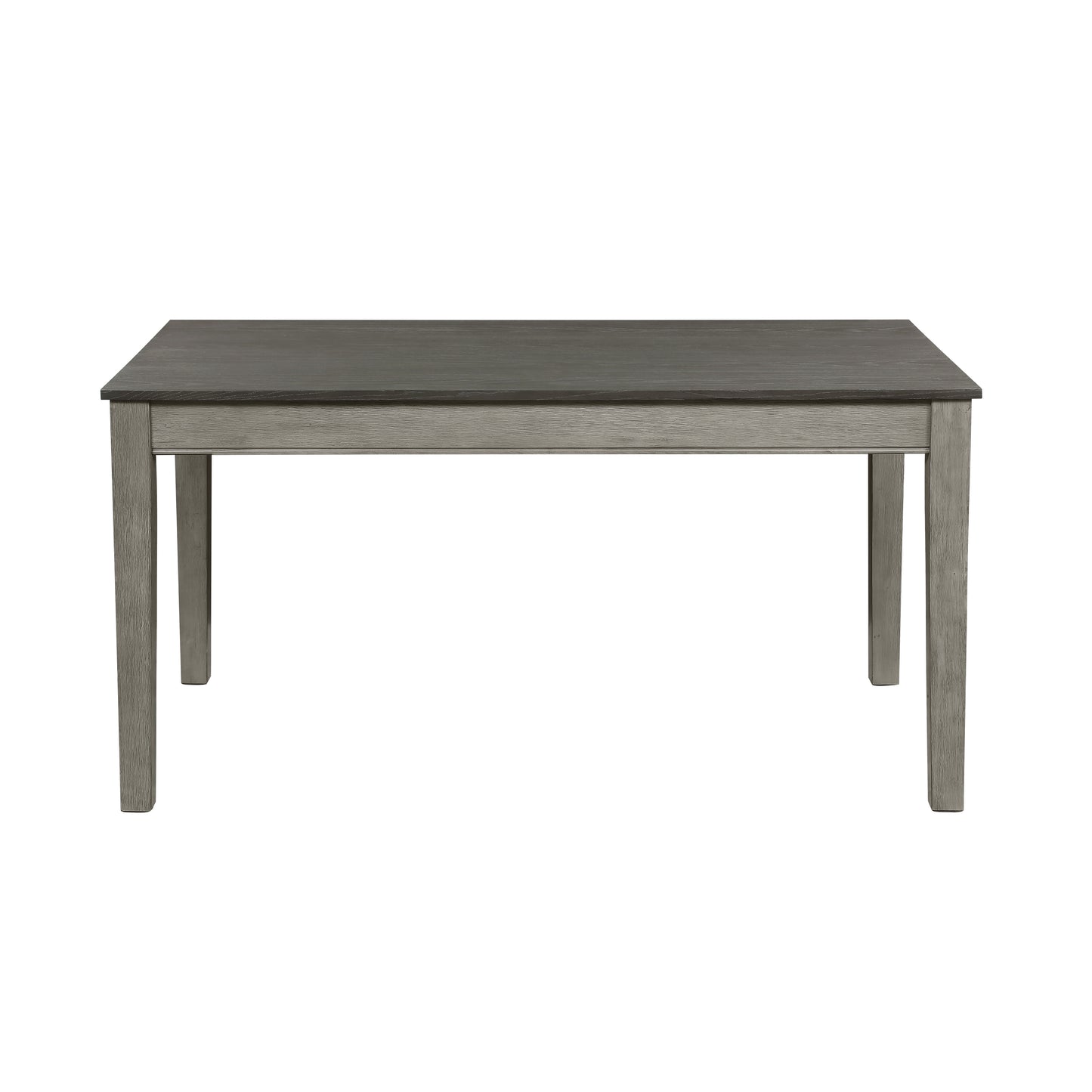 Modern grey wood dining table with clean lines
