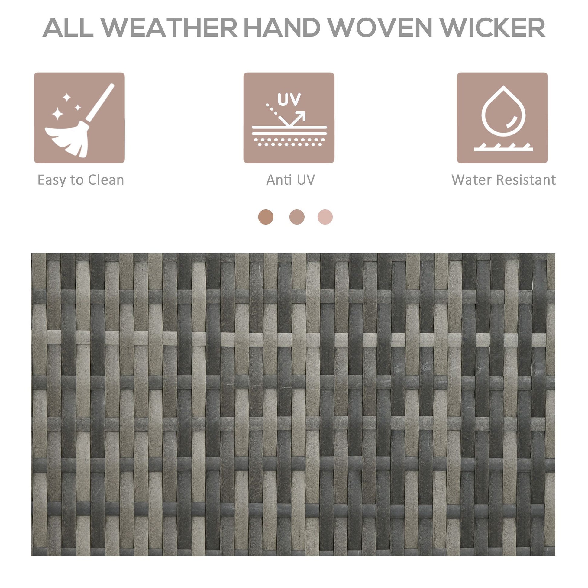 Closeup of handwoven gray wicker texture perfect for outdoor furniture