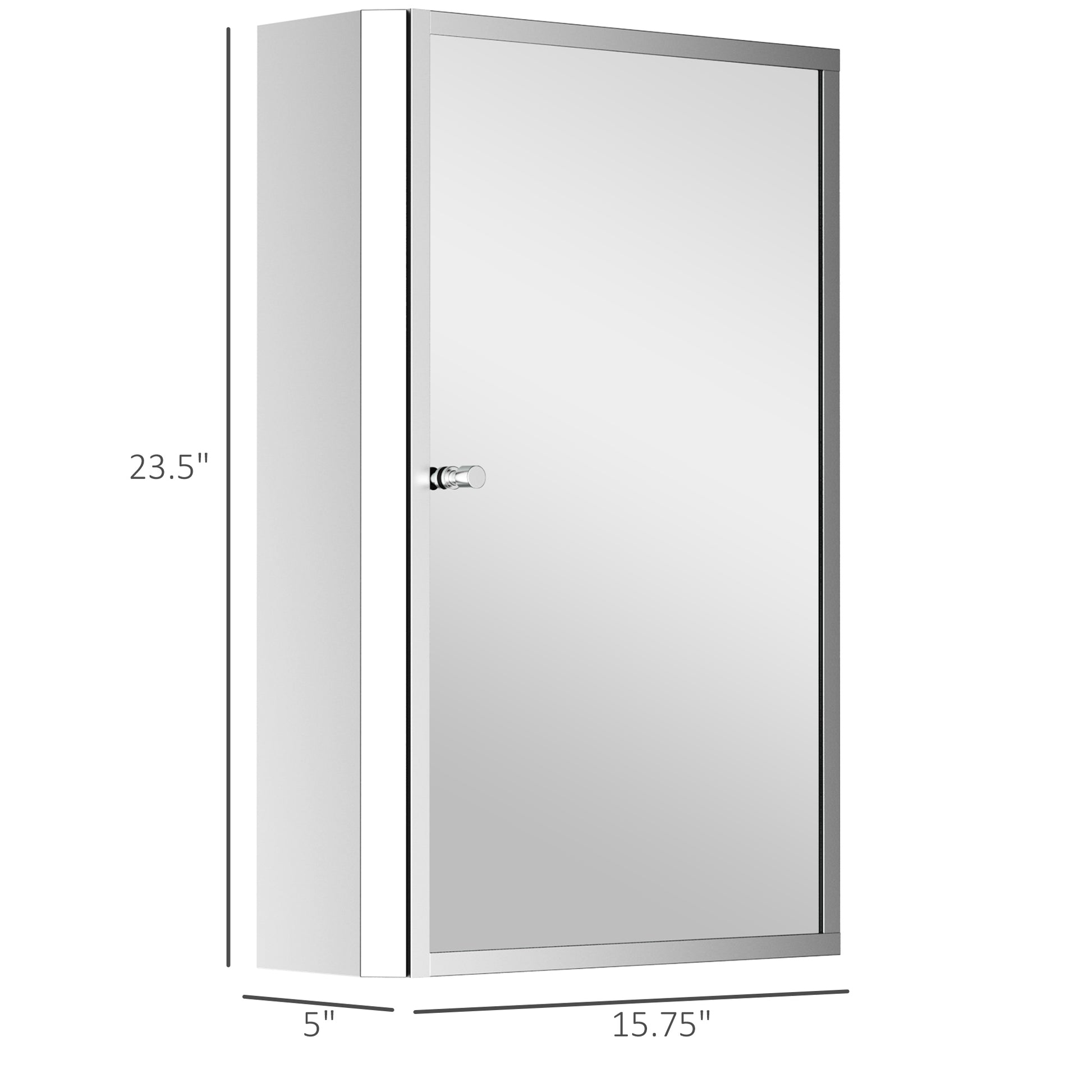Modern medicine cabinet with mirrored door and LED lighting  H x  W