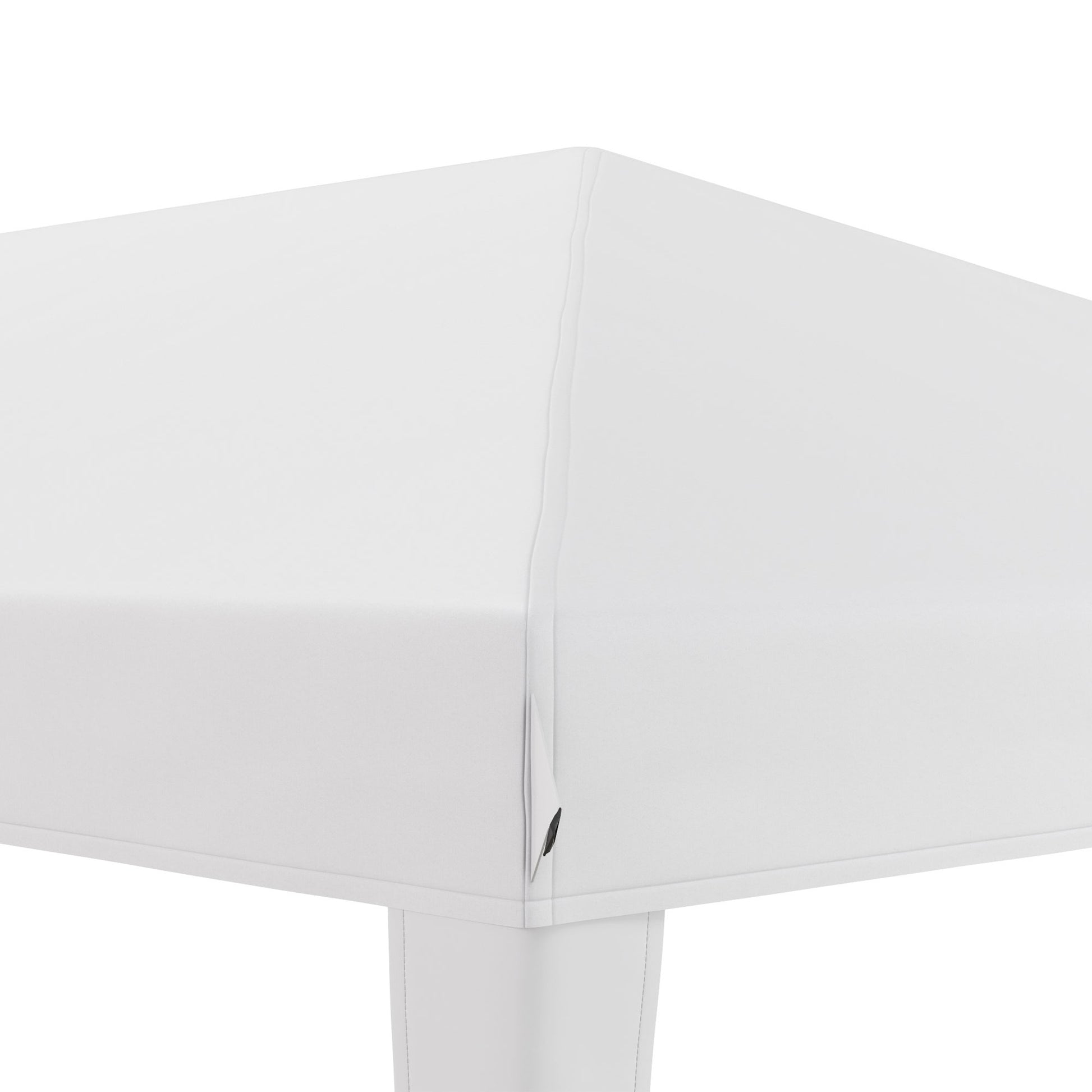 White fitted sheet with deep pockets for comfort and ease of use